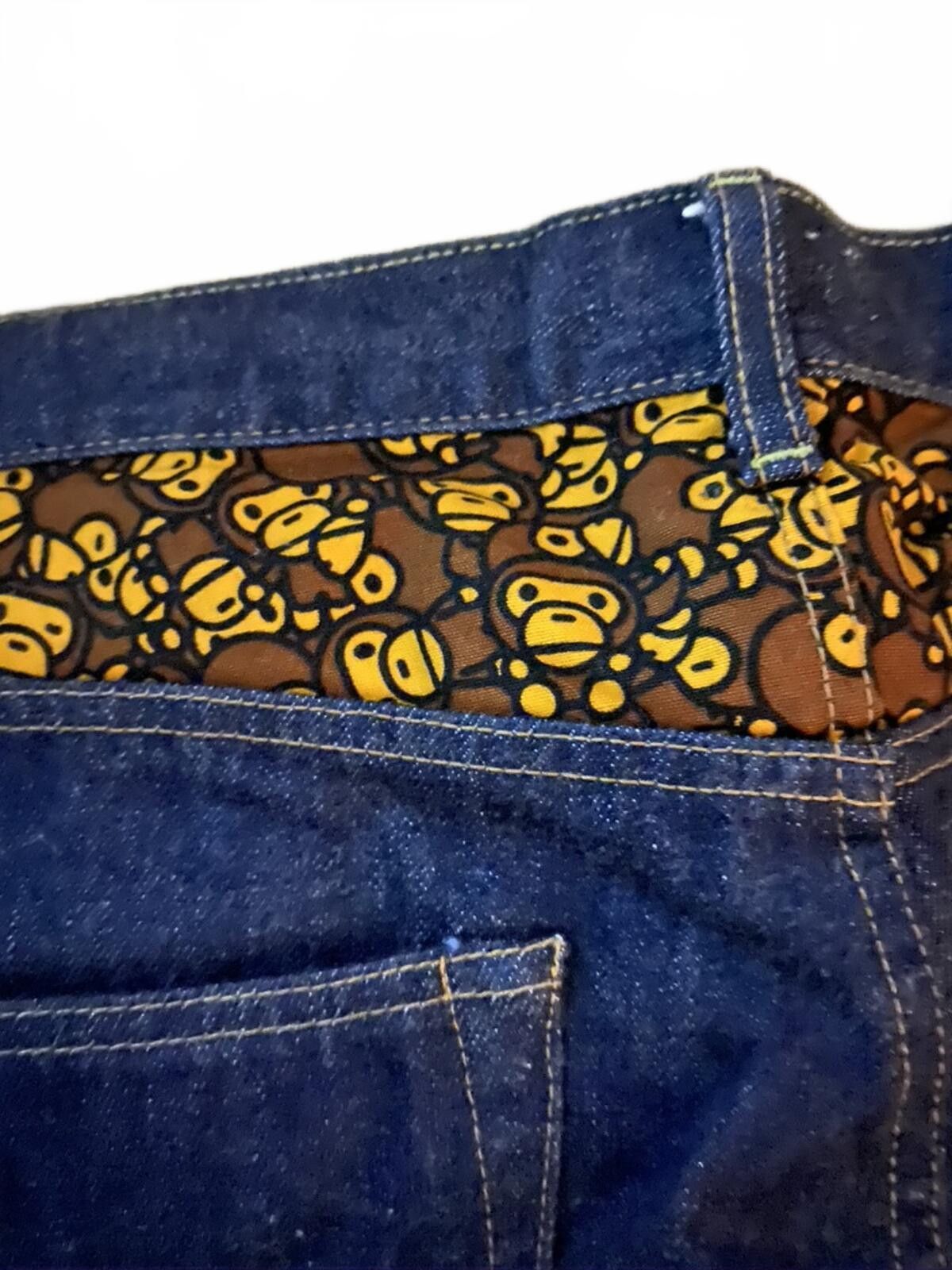 Other BAPE x Baby Milo All Over Patter Selvedge Jeans XL 38x32 Size US 38 / EU 54 - 4 Thumbnail