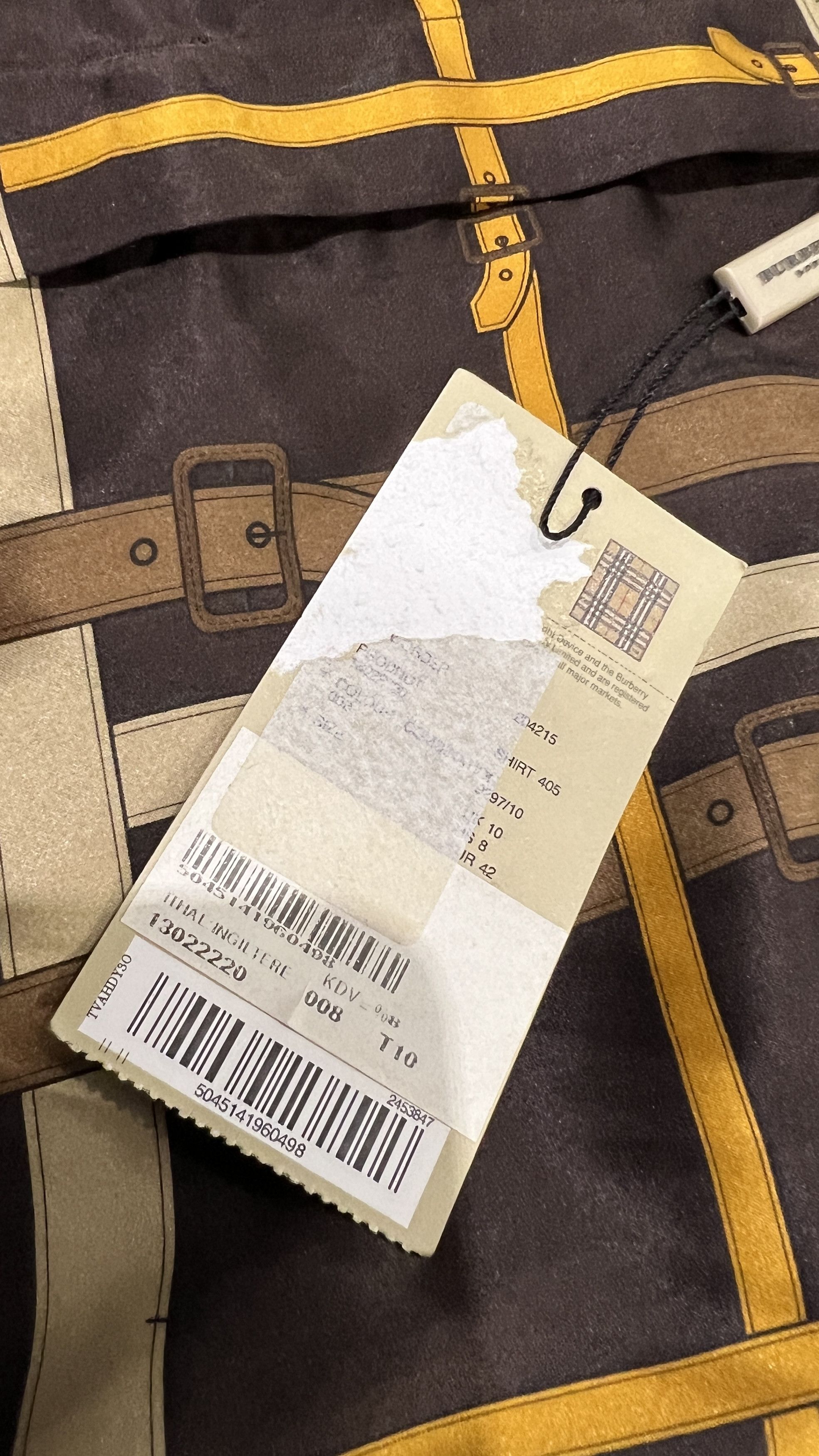 Burberry Vintage Burberry London Silk Blouse – Belt Check Pattern Size M / US 6-8 / IT 42-44 - 13 Thumbnail