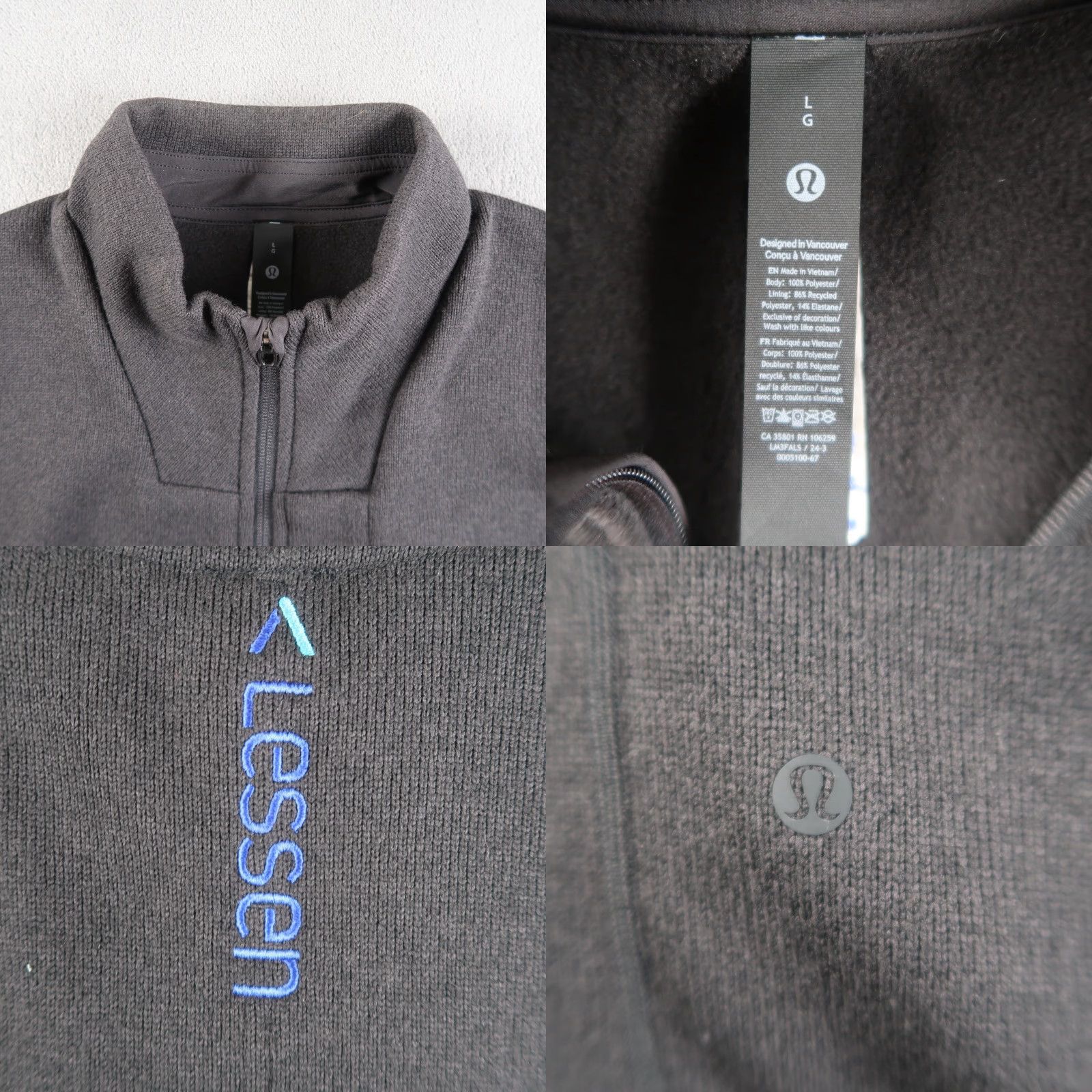 Lululemon Lululemon Sojourn Knit Vest Sweater Mens L Full Zip Black Size US L / EU 52-54 / 3 - 8 Thumbnail