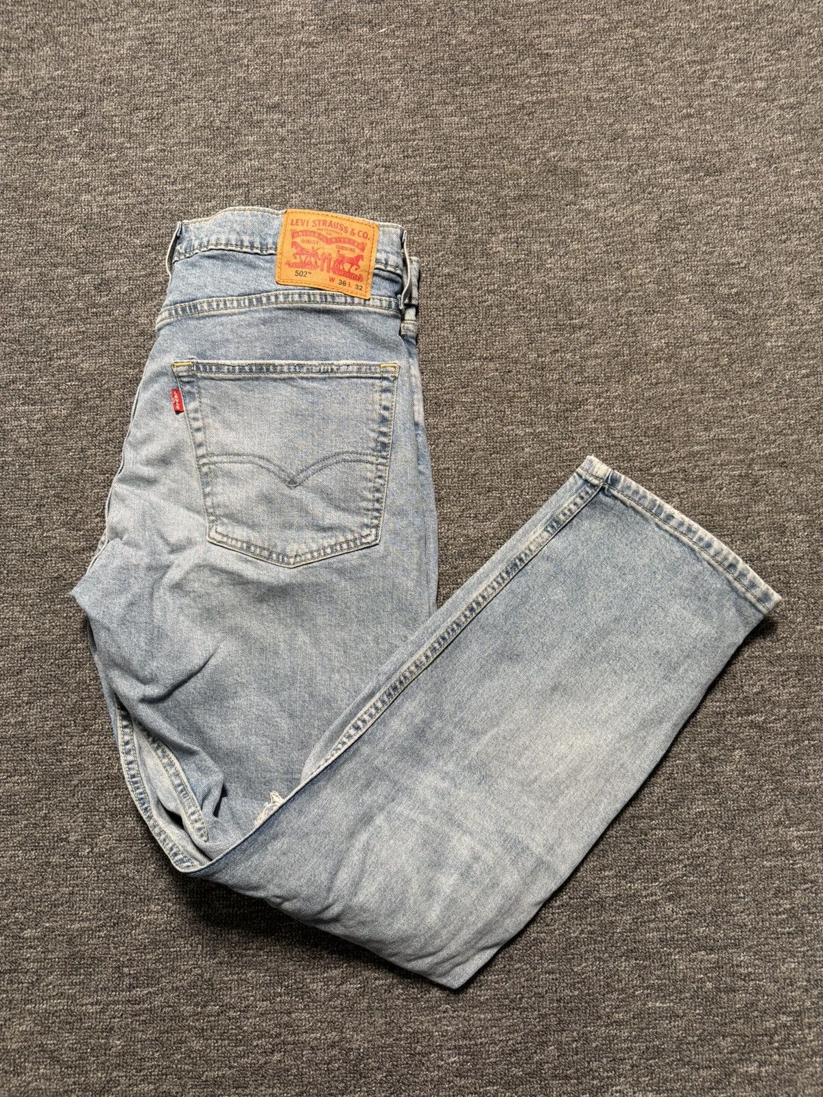 Levi's Levi’s 502 Jeans W36 L32 Light Wash Vintage Distressed Denim Size US 36 / EU 52 - 3 Thumbnail