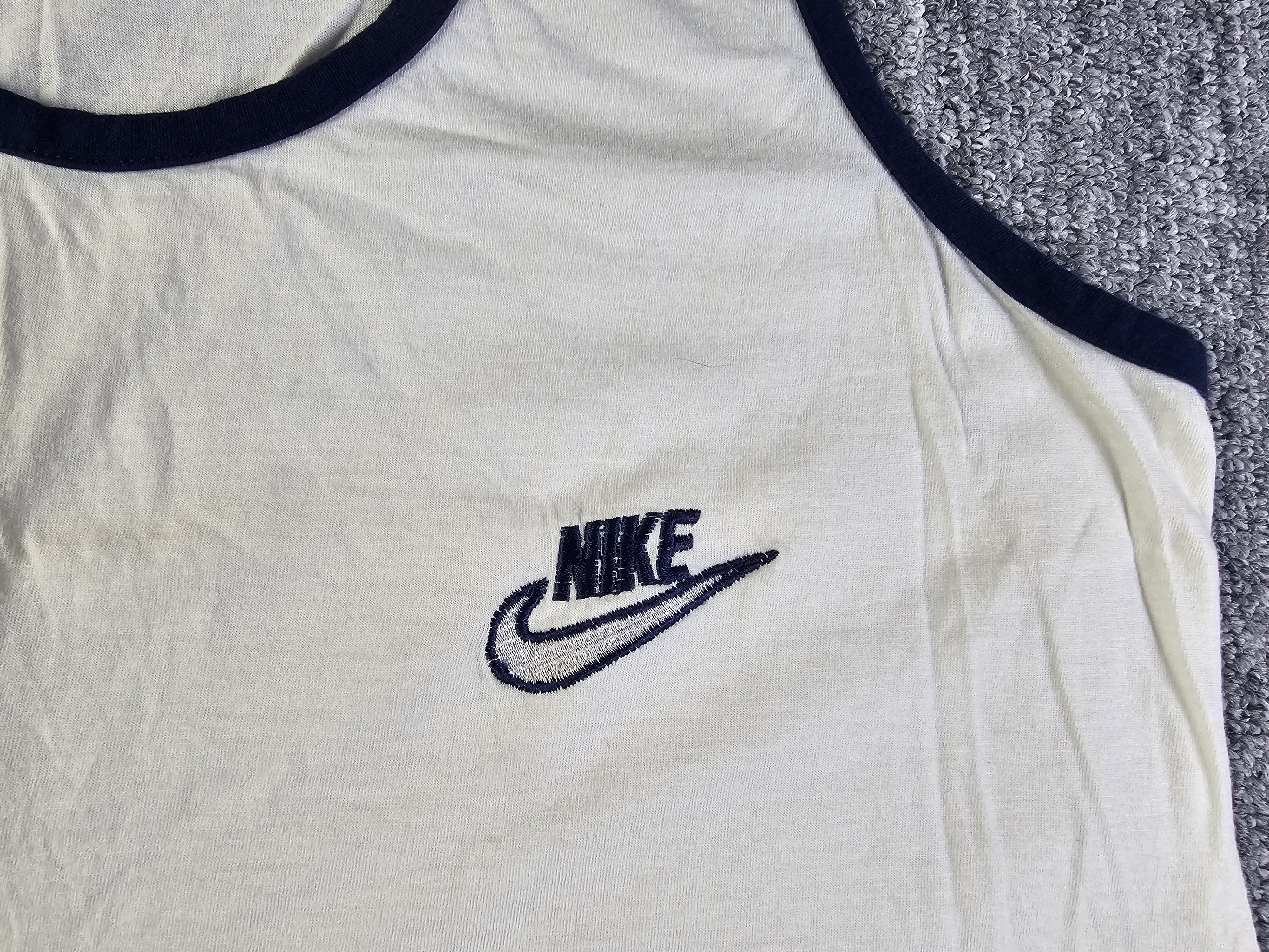 Nike Vintage Nike Big Swoosh Tank Top Singlet White Made in USA M Size US M / EU 48-50 / 2 - 4 Thumbnail