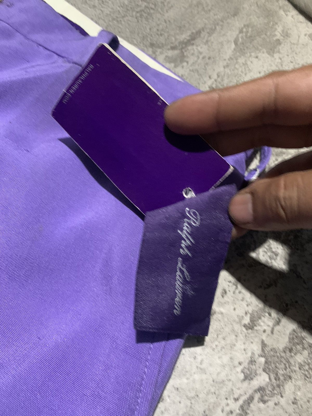 Ralph Lauren Purple Label Ralph Lauren Purple Label purple silk trouser NWT Size US 32 / EU 48 - 5 Thumbnail