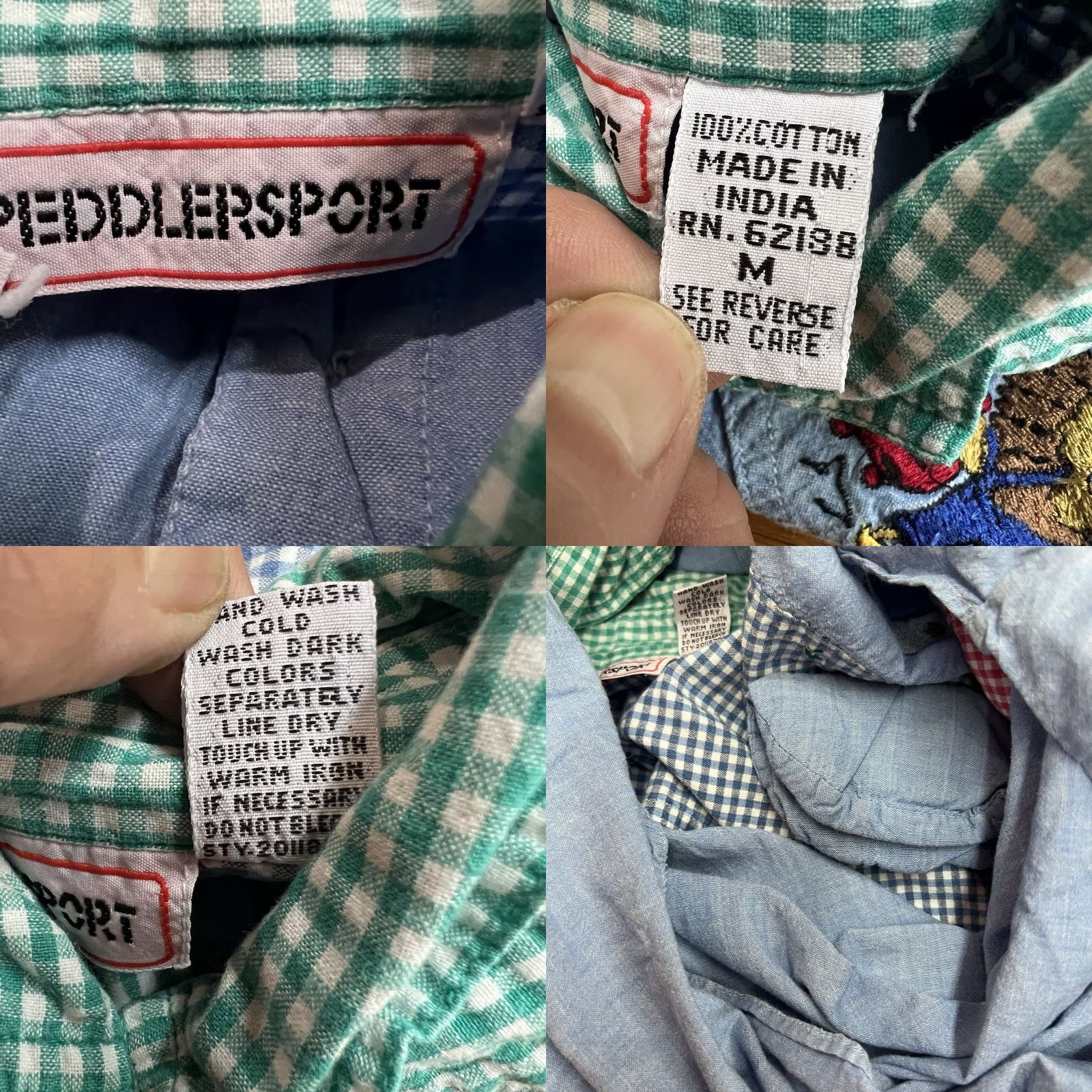 Vintage VINTAGE Peddler Sport Shirt Women M Denim Blue Hedgehog Embroidered Casual 90s Womens Size M / US 6-8 / IT 42-44 - 8 Thumbnail