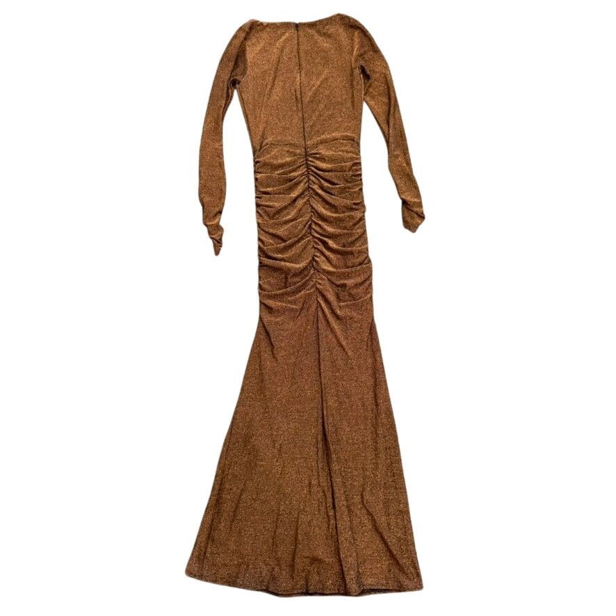 Black Halo Black Halo Long Sleeve Rafaela Maxi in Bronze, Size US 2 Size XS / US 0-2 / IT 36-38 - 7 Thumbnail