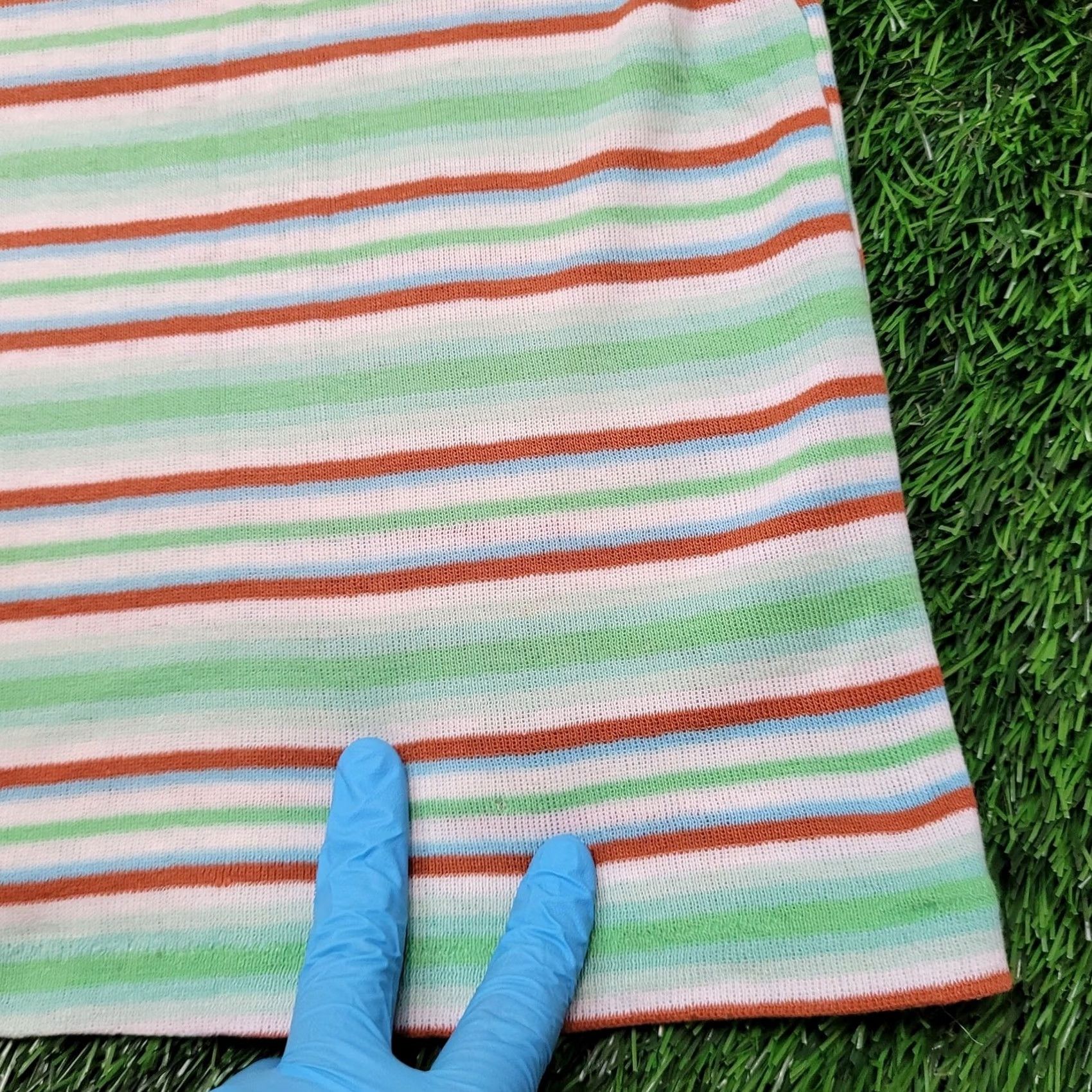 Vintage VINTAGE Top Womens XS Green 70s Striped Tank Single Stitch USA Made Roller Skate Size XS / US 0-2 / IT 36-38 - 4 Thumbnail