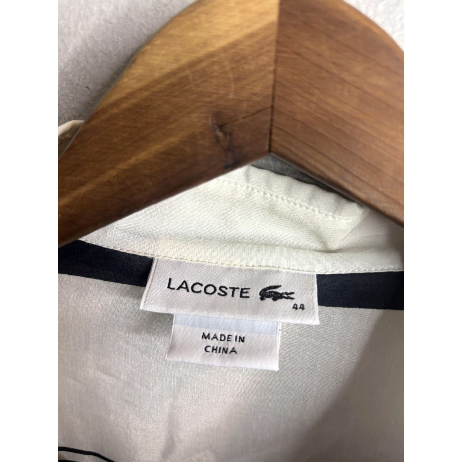 Lacoste Lacoste Shirt Mens Large Black White Striped Silk Blend Button Down CF1961 Size US XL / EU 56 / 4 - 3 Thumbnail