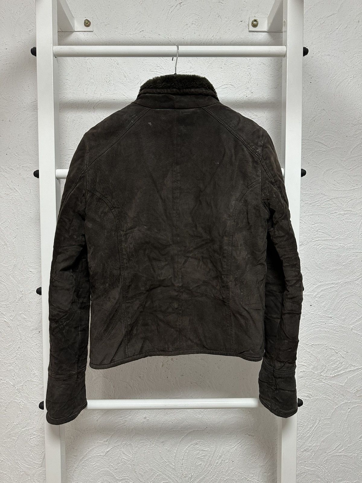 Other Vintage Y2K NAF NAF Leather Shearling Jacket M Size Size M / US 6-8 / IT 42-44 - 3 Thumbnail