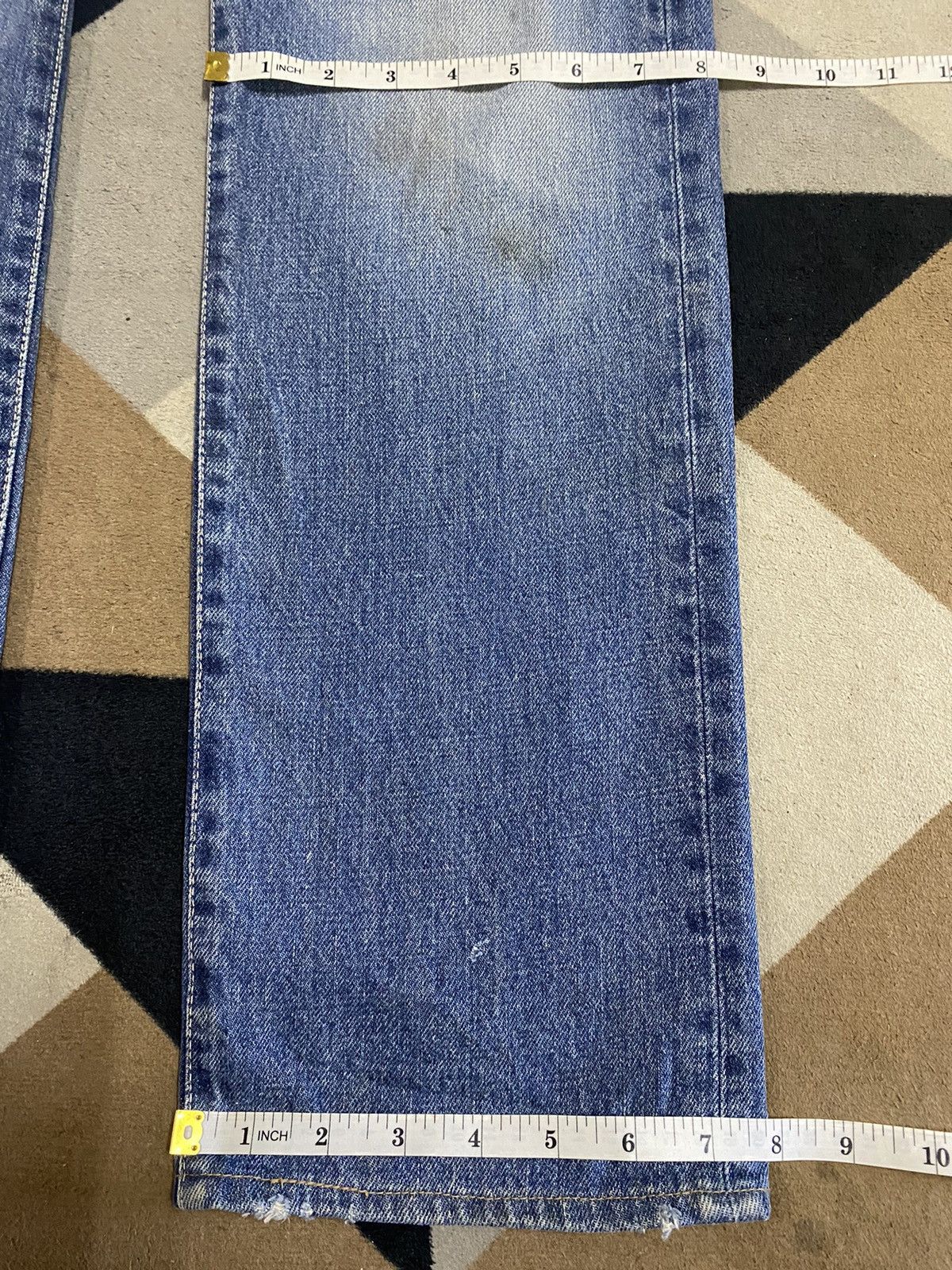 Japanese Brand Distressed - faded blue jeans with a worn look jeans Size US 30 / EU 46 - 14 Thumbnail