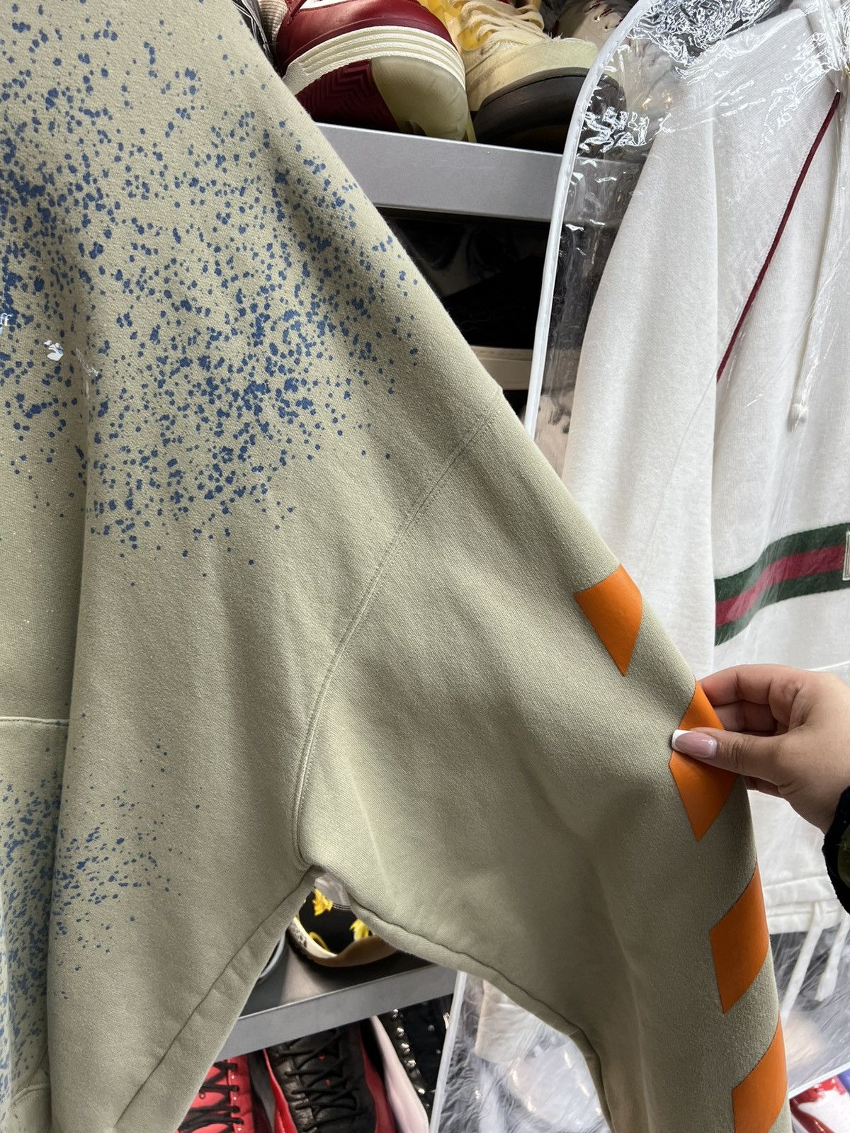 Off-White OffWhite Brown Paint Splatter Hoodie Size US XL / EU 56 / 4 - 4 Thumbnail