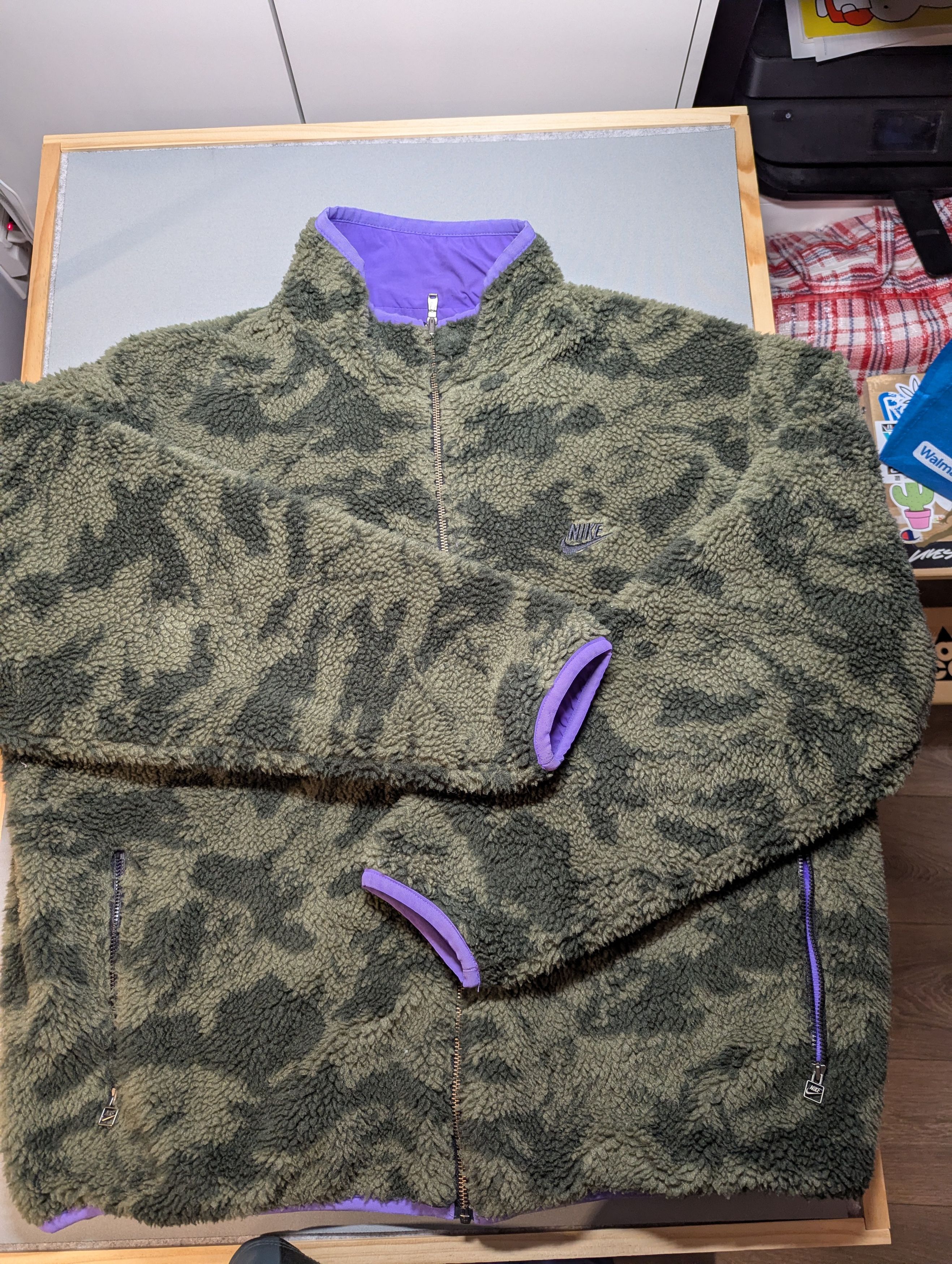 Nike Pre Owned Men Nike Club Fleece+ Winter Top Reversible Sherpa Size US L / EU 52-54 / 3 - 4 Thumbnail