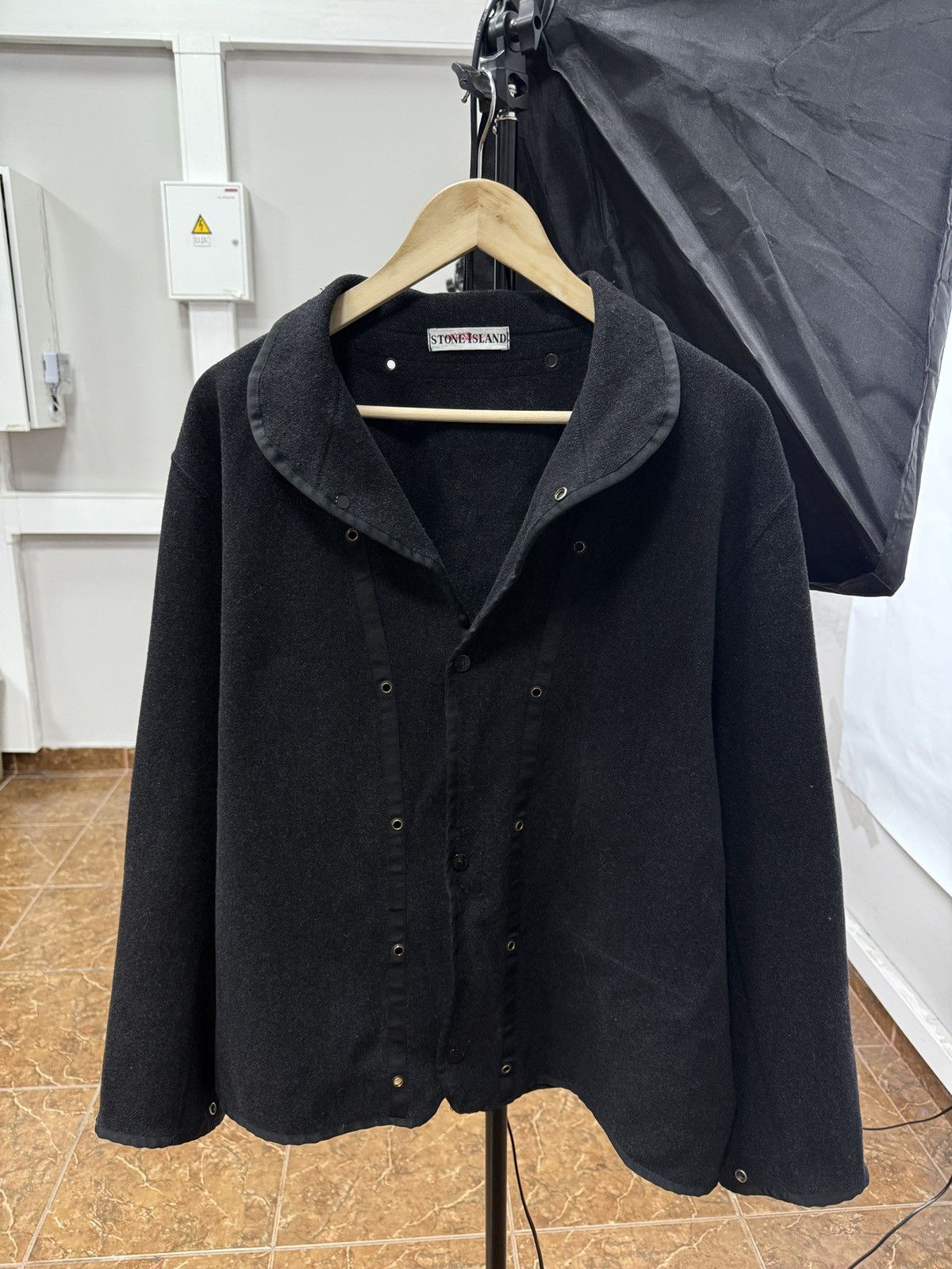 Stone Island 🇮🇹 Vintage 90s Stone Island Wool Jacket Liner Inner Jacket Size US L / EU 52-54 / 3 - 1 Thumbnail