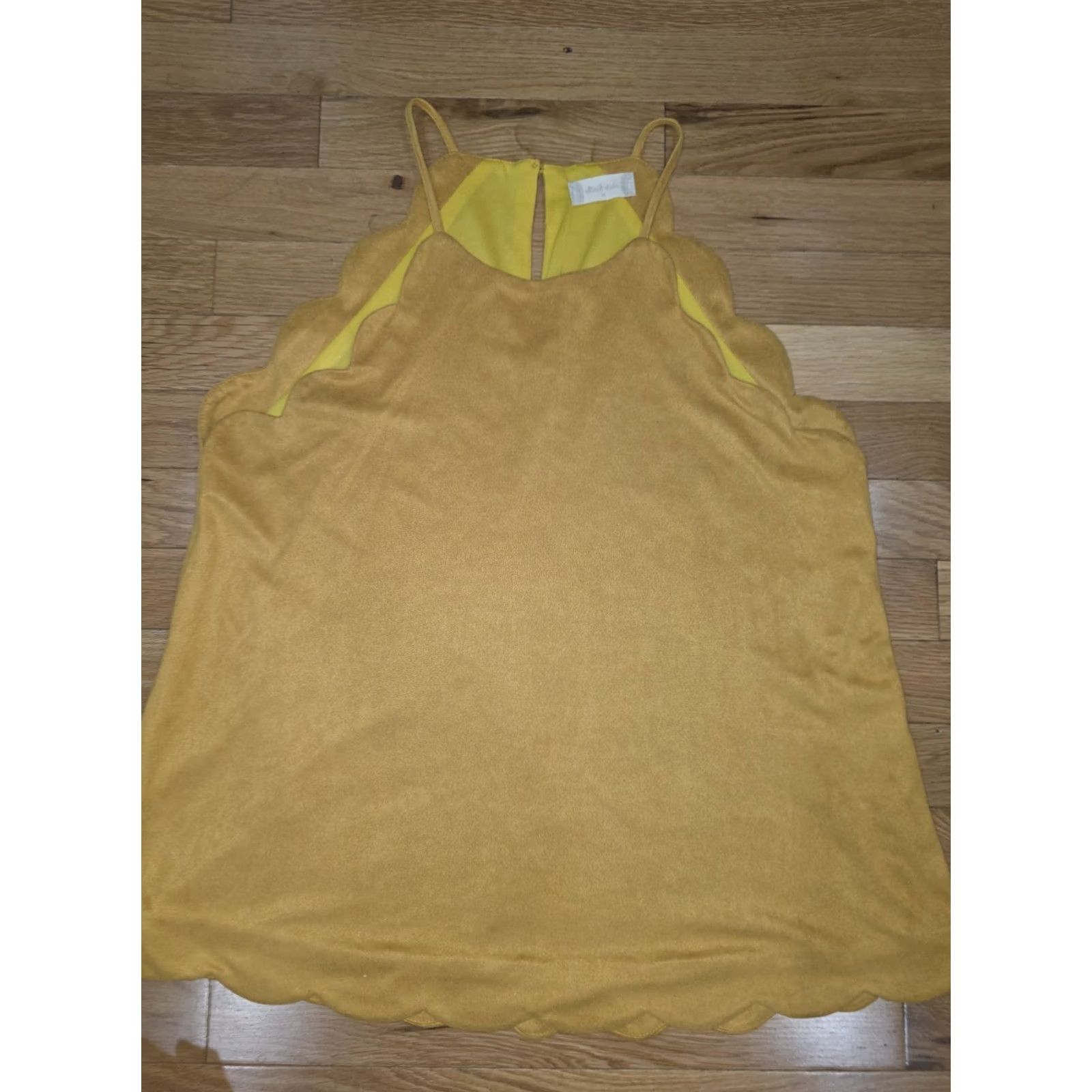 Vintage Altard State Tank Womens Medium Yellow Suede Polyester M Size M / US 6-8 / IT 42-44 - 3 Thumbnail
