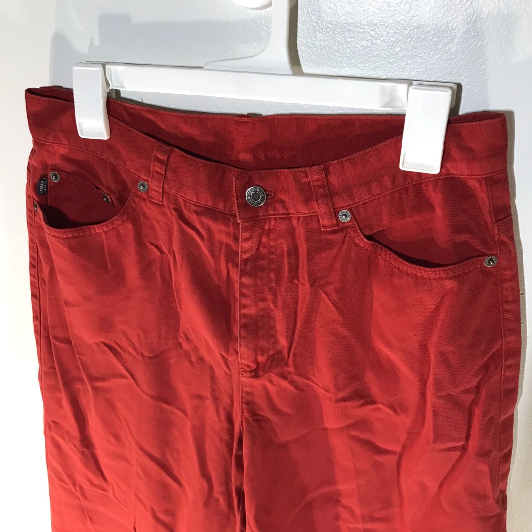 Ralph Lauren Lauren Ralph Lauren Red Cropped Pants Womens Size 8 Casual Workwear Size 30" / US 8 / IT 44 - 2 Thumbnail