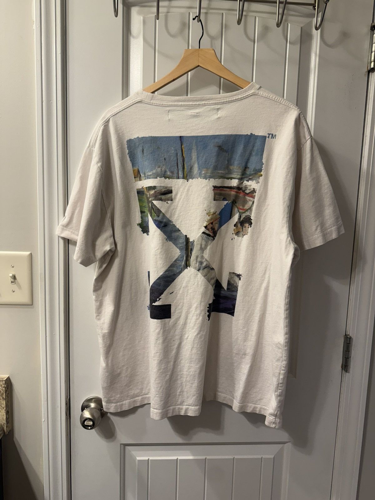 Off-White Painting arrows white tee Size US S / EU 44-46 / 1 - 1 Thumbnail