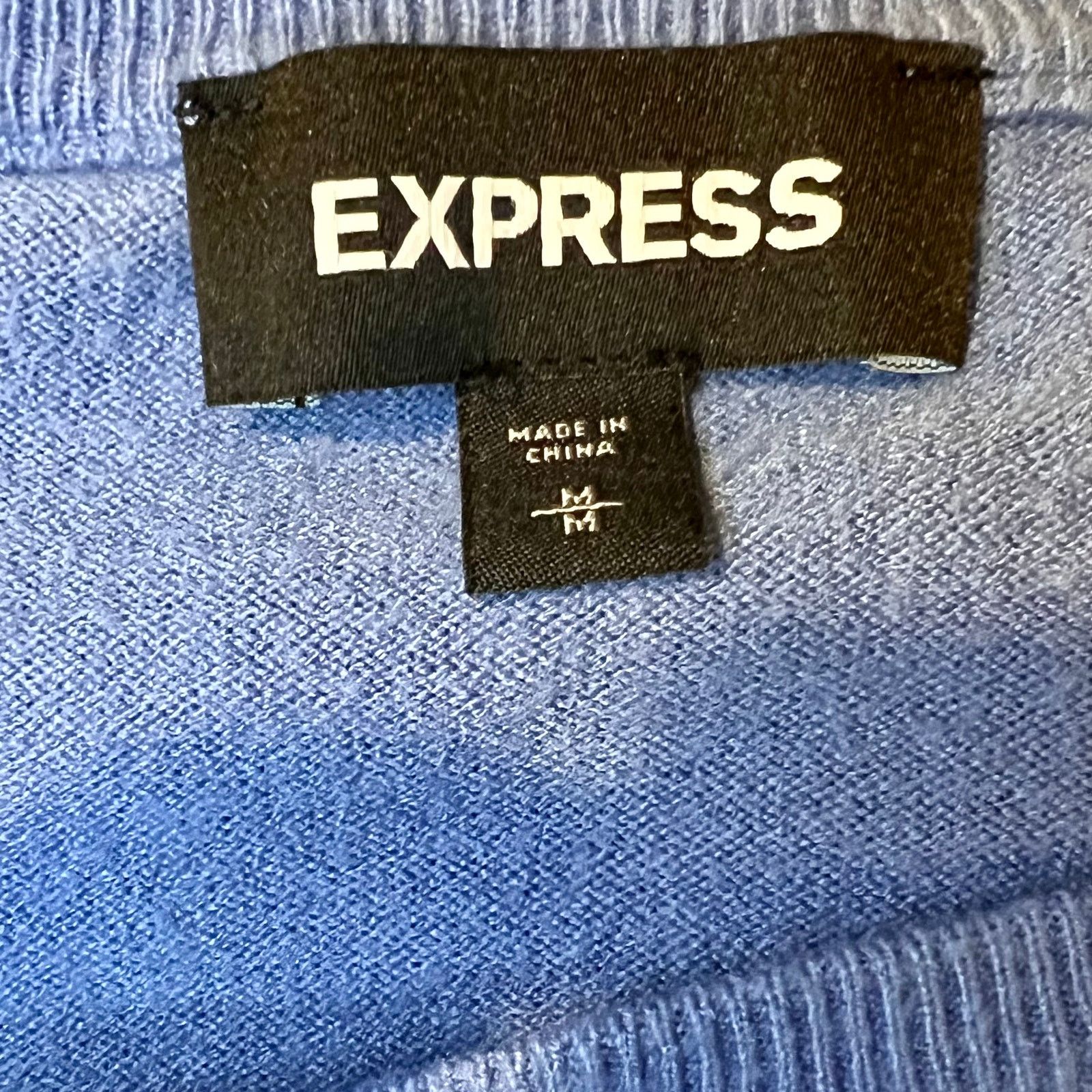 Express Express Women's Blue Ruffle Sleeve Sweater Size M Size M / US 6-8 / IT 42-44 - 3 Thumbnail