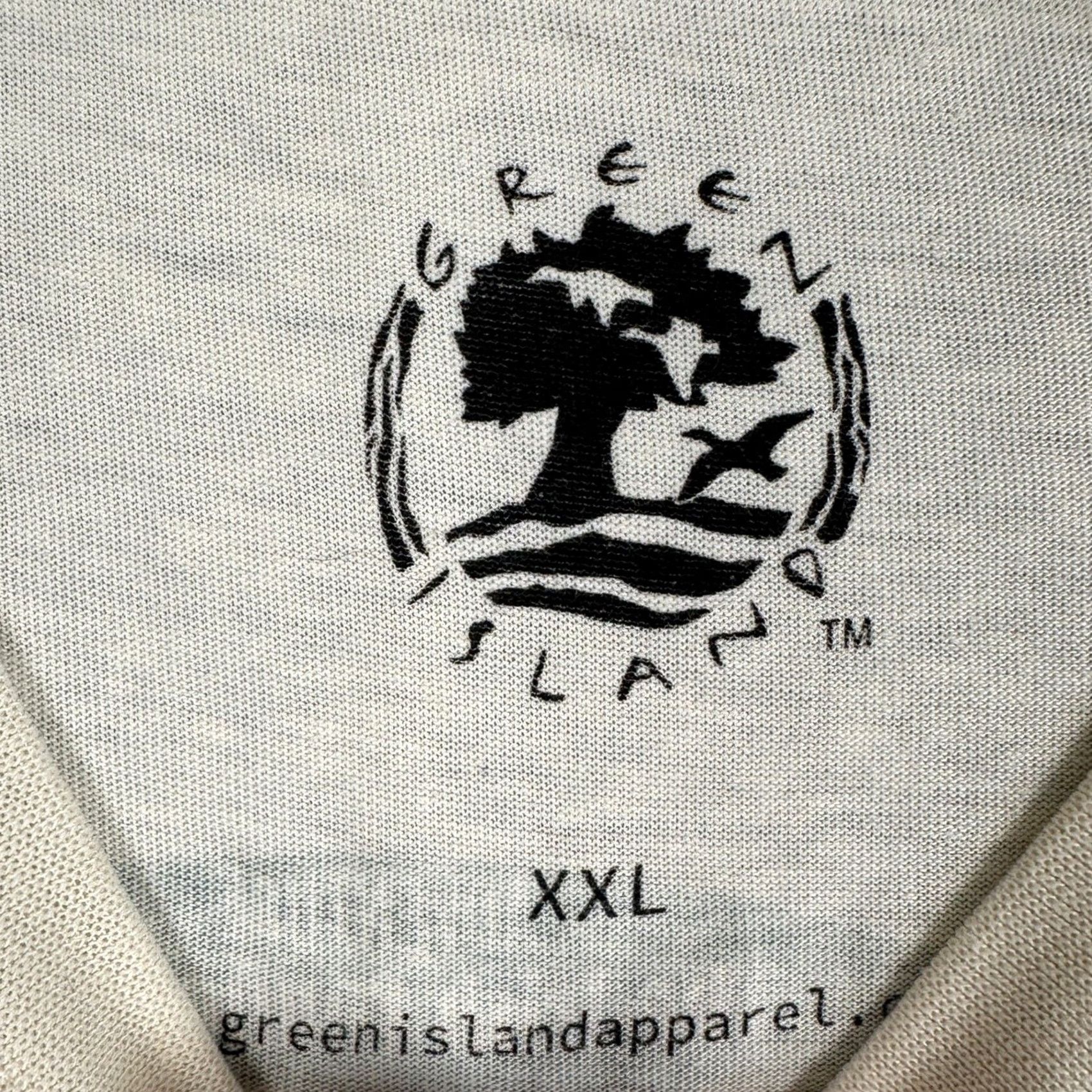 Vintage VINTAGE? Green Island T-Shirt Mens 2XL Cream Graphic Print Short Sleeve Cotton NEW Size US XXL / EU 58 / 5 - 4 Thumbnail