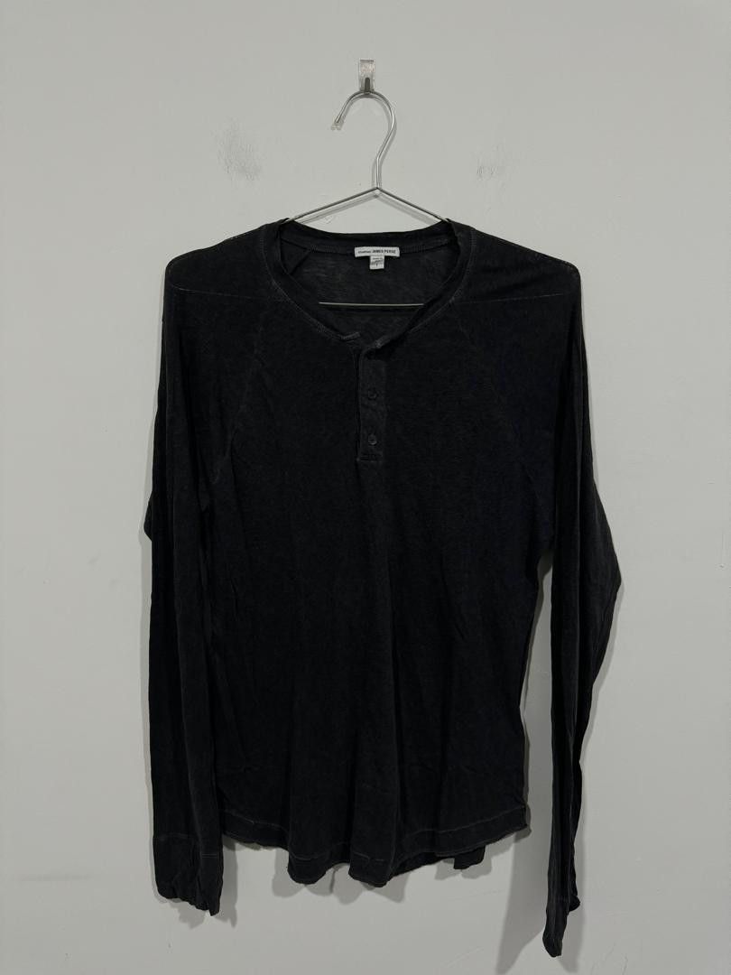 James Perse Standard James Perse Henley Long Sleeve Tee Size US S / EU 44-46 / 1 - 1 Thumbnail
