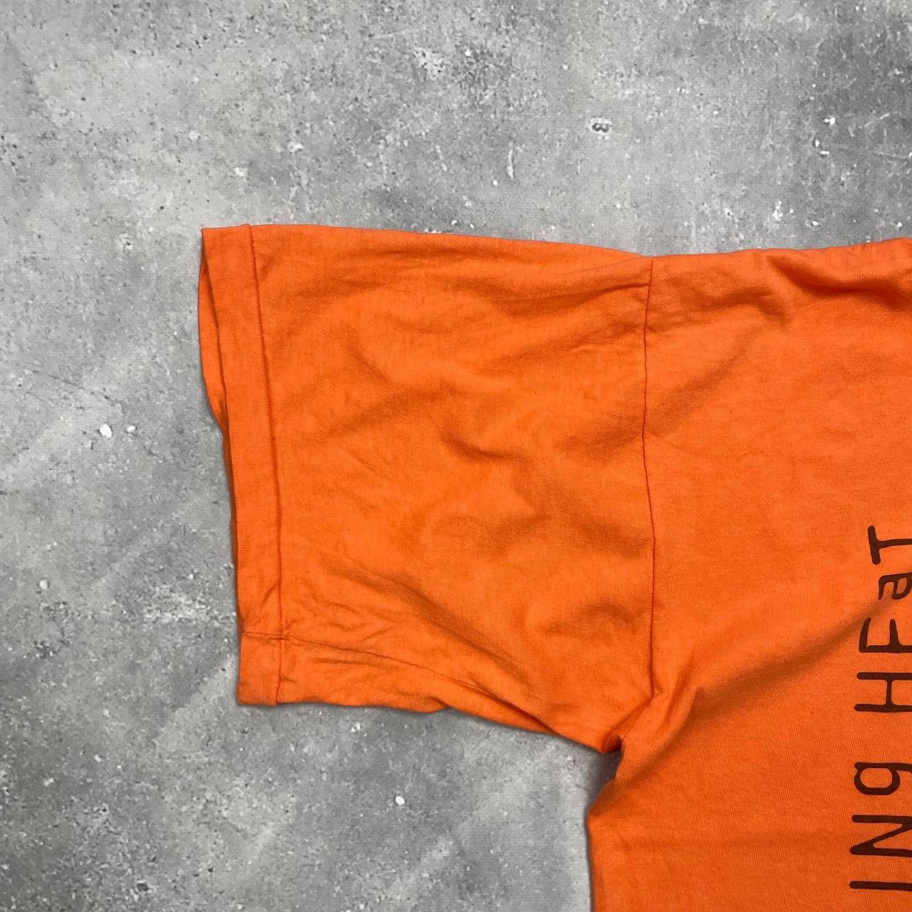 Vintage Vintage 90s Rising Heat Art T Shirt Orange Size XL Size US XL / EU 56 / 4 - 7 Thumbnail