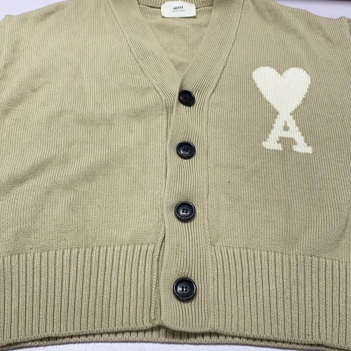 AMI AMIPARIS Casual Love Heart Knit Cardigan -2507 Size US M / EU 48-50 / 2 - 8 Thumbnail