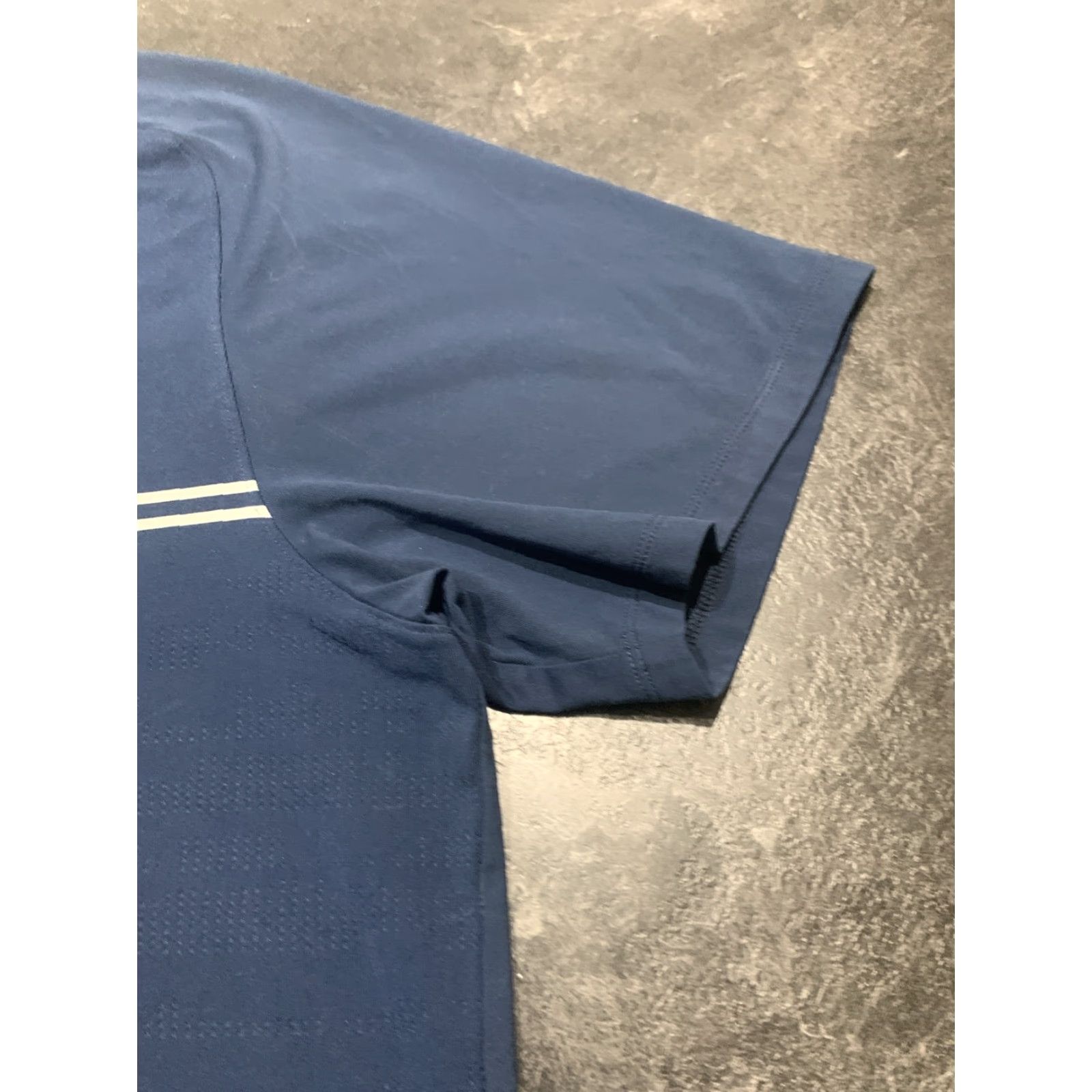 Under Armour Under Armour Navy Blue Striped Golf Polo Shirt Men's 2XL Moisture Wicking Size US XXL / EU 58 / 5 - 2 Thumbnail
