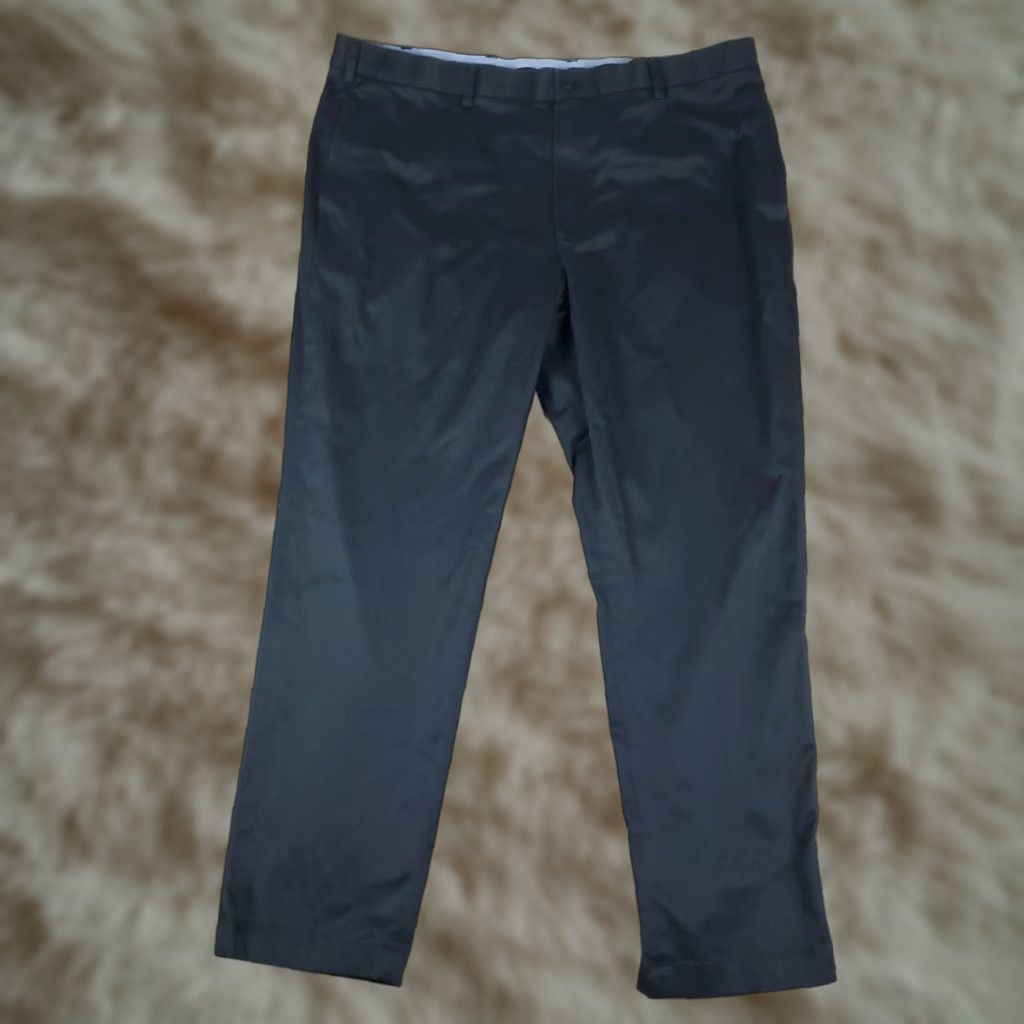 VINTAGE Brooks Brothers Pants Mens 42x32 Blue Clark Flat Front Chino Trousers