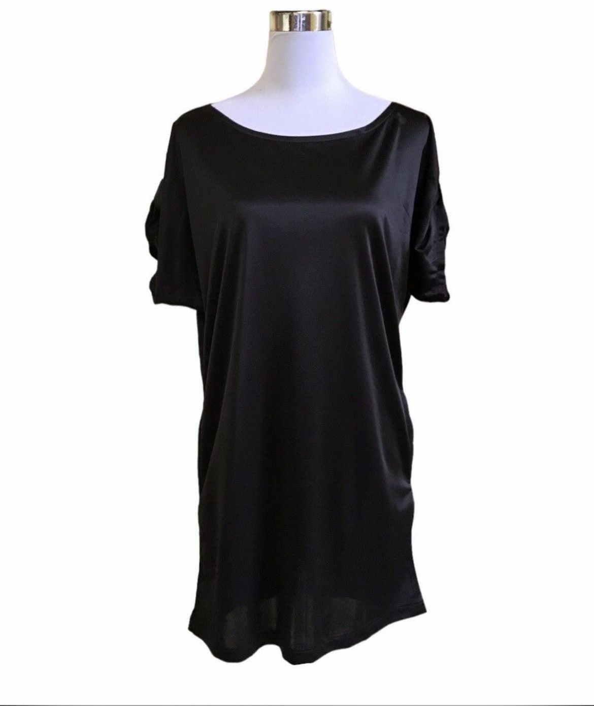 Yohji Yamamoto Lemi Feu Satin Silk Plain Blouse Size S / US 4 / IT 40 - 1 Thumbnail