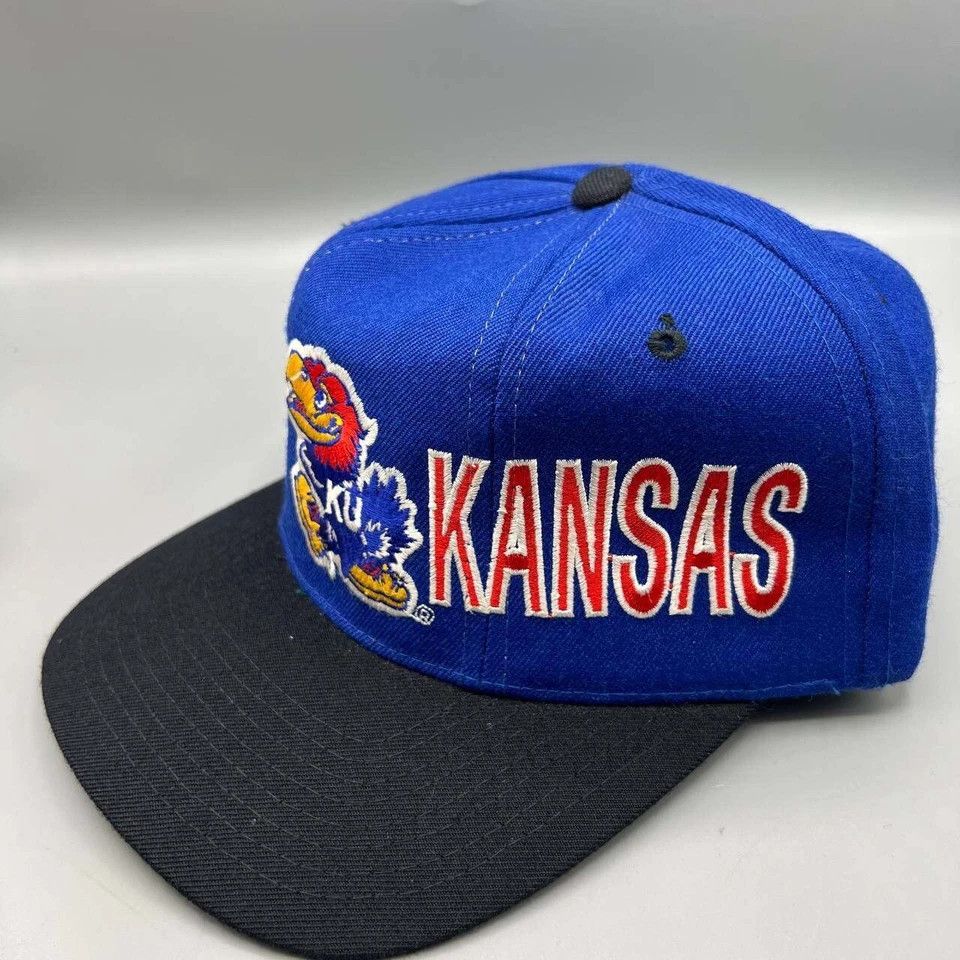 Starter × Vintage Vintage Kansas Jayhawks Hat Men Starter Tri Power Snap Back Size ONE SIZE - 3 Thumbnail