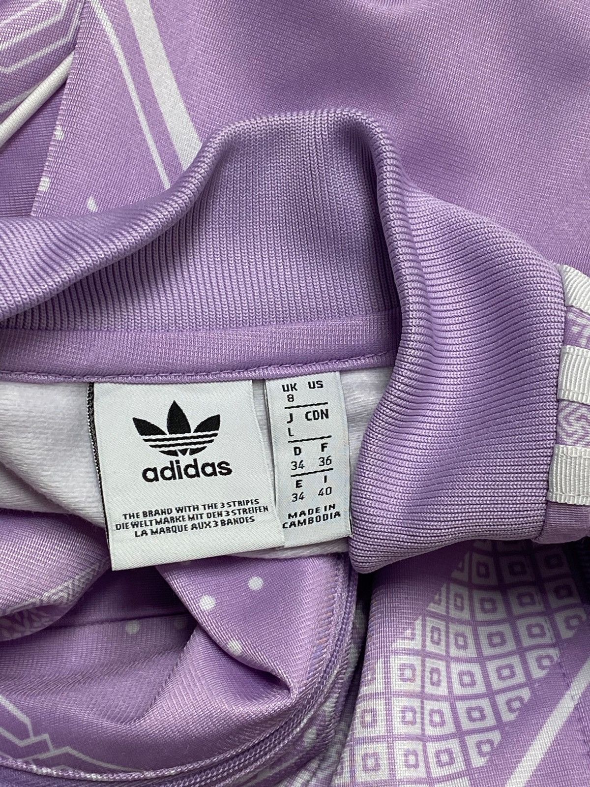 Adidas Vintage ADIDAS Bandana Purple Striped Abstract Track Zip Size M / US 6-8 / IT 42-44 - 3 Thumbnail