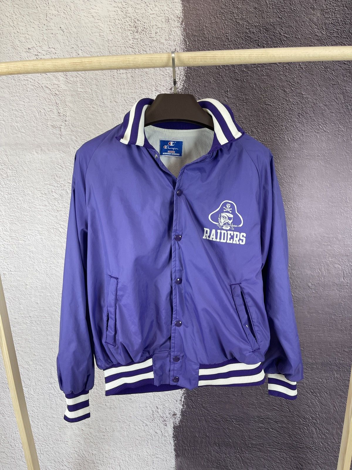 Champion Champion x Raiders Pirates made in USA purple bomber jacket Size US L / EU 52-54 / 3 - 1 Thumbnail