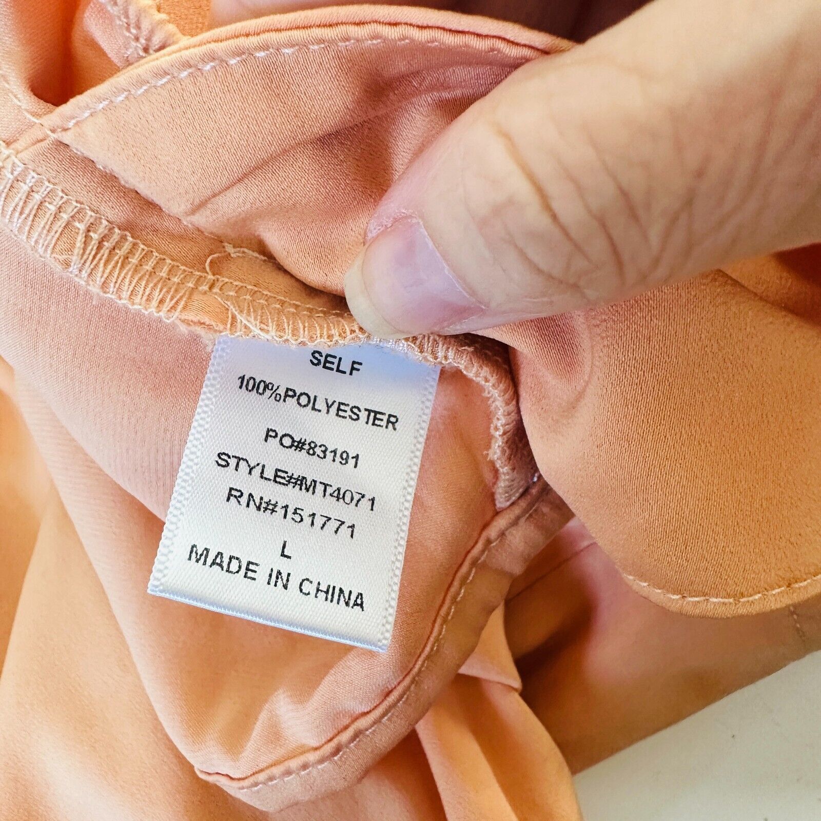 Other Le Lis Peach Puffed Sleeve Front Tie Elastic Crop Top L Size L / US 10 / IT 46 - 10 Thumbnail