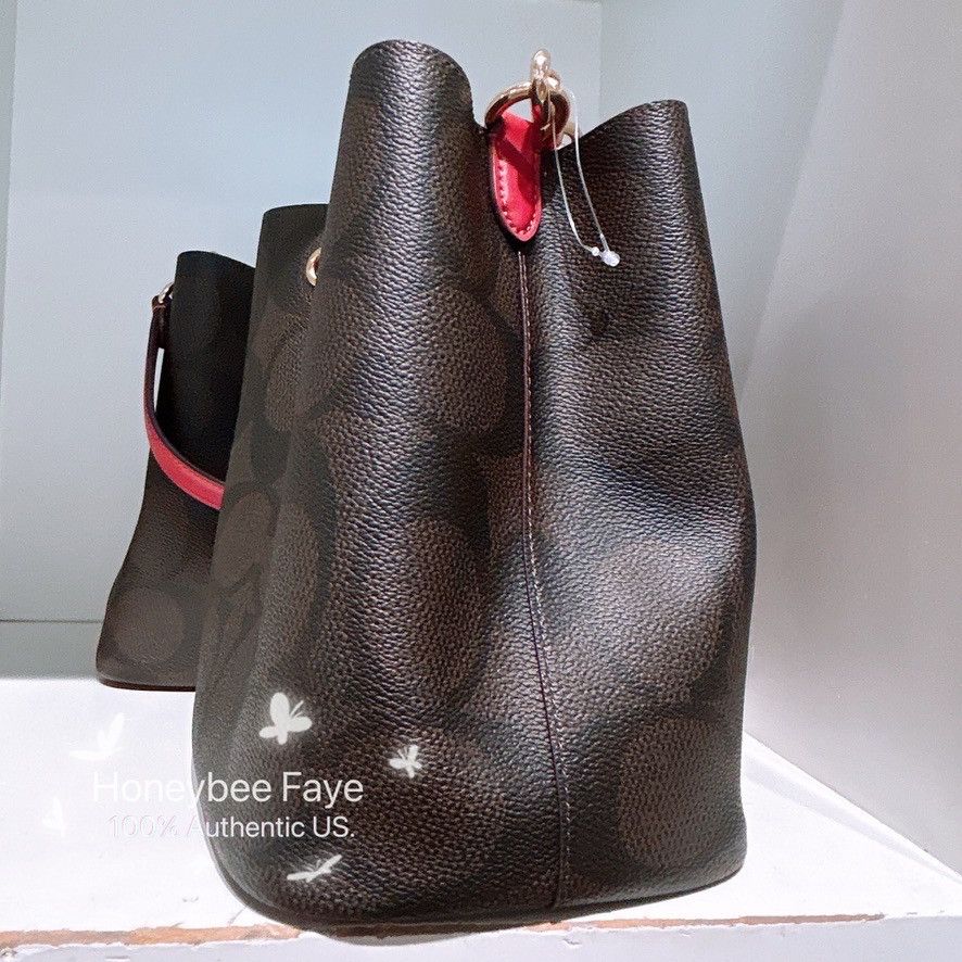 Coach Rowan Bucket Bag In Maxi Signature Canvas CCD77 Size ONE SIZE - 2 Thumbnail
