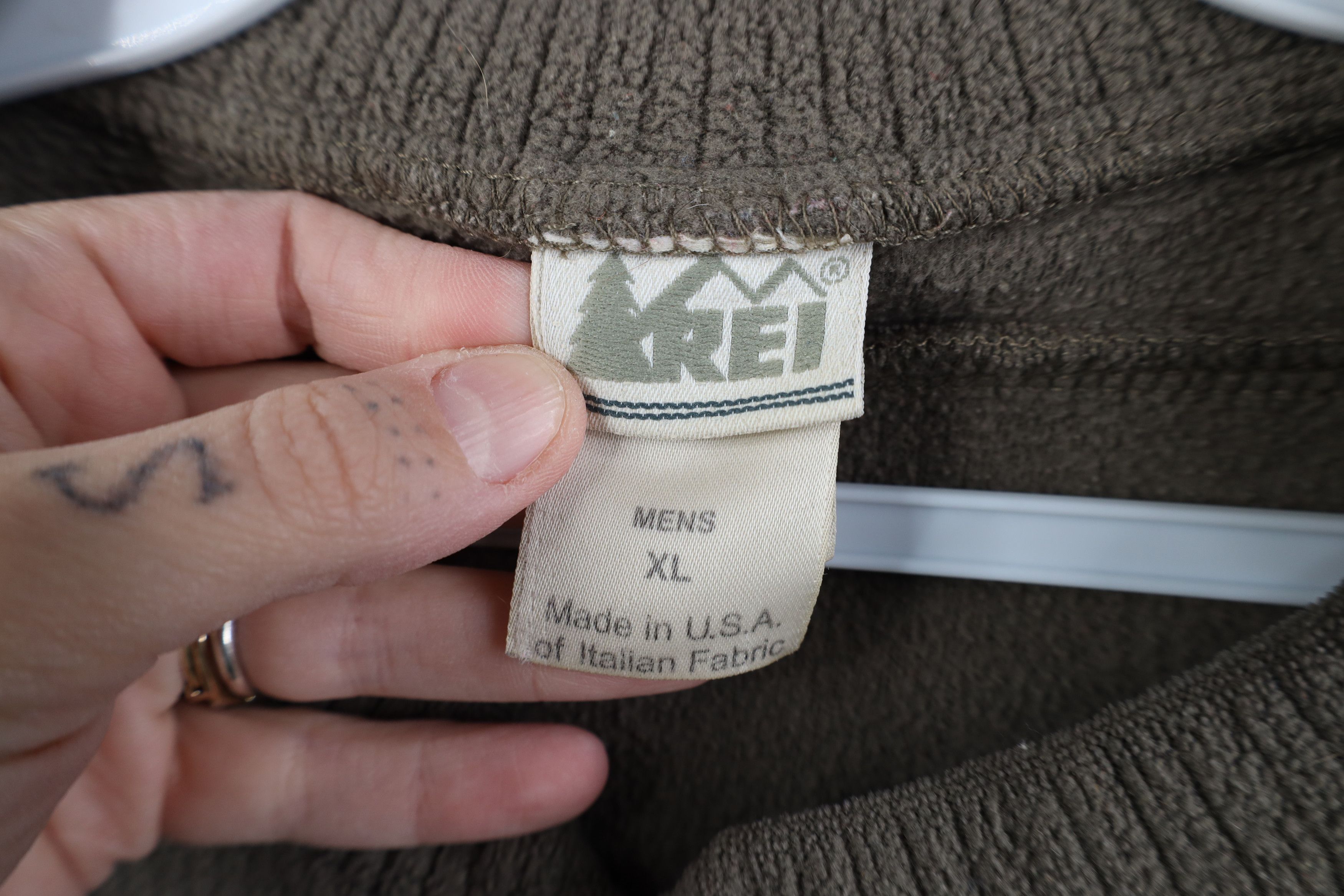 Rei Vintage 90s REI Italian Fleece Ribbed Sweater Gray USA Size US XL / EU 56 / 4 - 5 Thumbnail