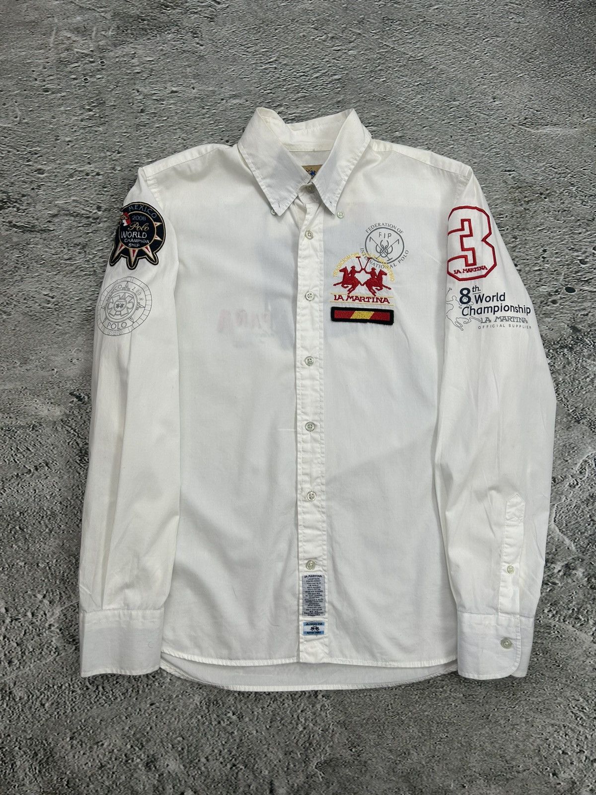 La Martina × Vintage La Martina shirt longsleeve white Chief Keef Polo Spain Size US M / EU 48-50 / 2 - 1 Thumbnail