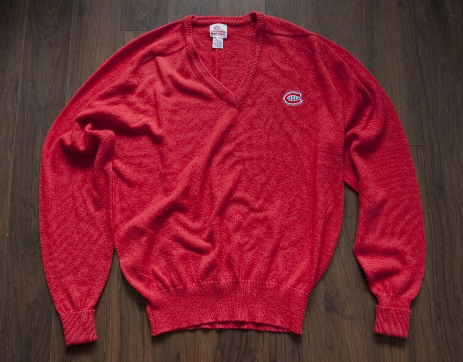 NHL × Vintage Montreal Canadiens Sweater Size XXL Vintage Red Size US XXL / EU 58 / 5 - 1 Thumbnail