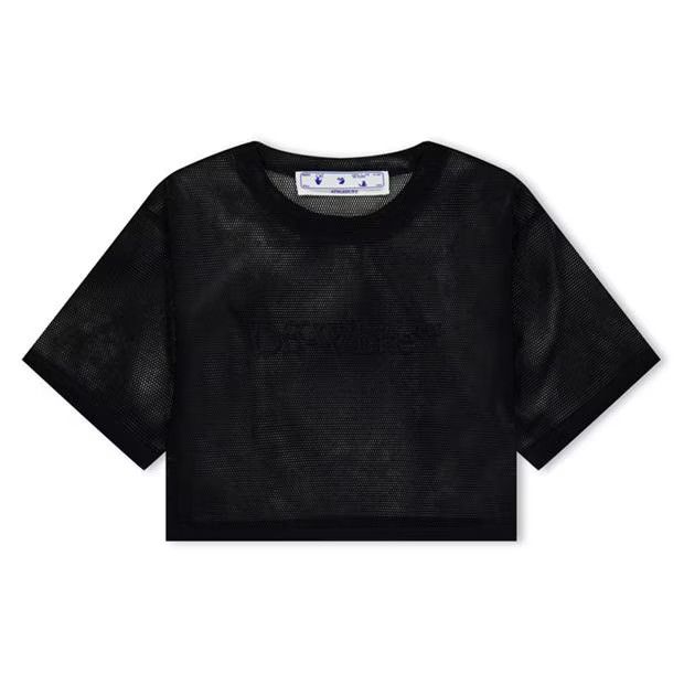 o1g2r1mq1224 Cropped T Shirt in Black
