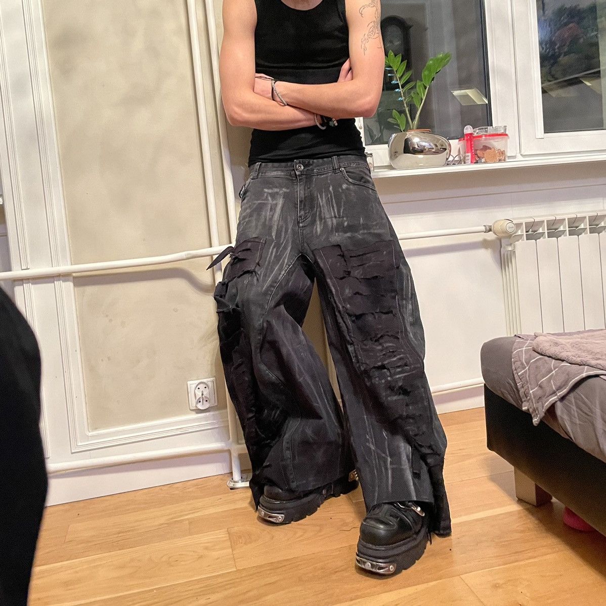 Handmade × Japanese Brand rare wax handmade Pants Size US 31 - 5 Thumbnail