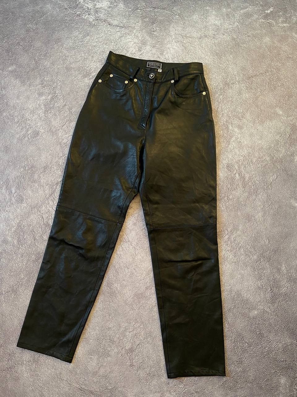 Versus Versace Versus Gianni Versace Vintage Leather Pants Iconic 90s women Size 28" / US 6 / IT 42 - 6 Thumbnail