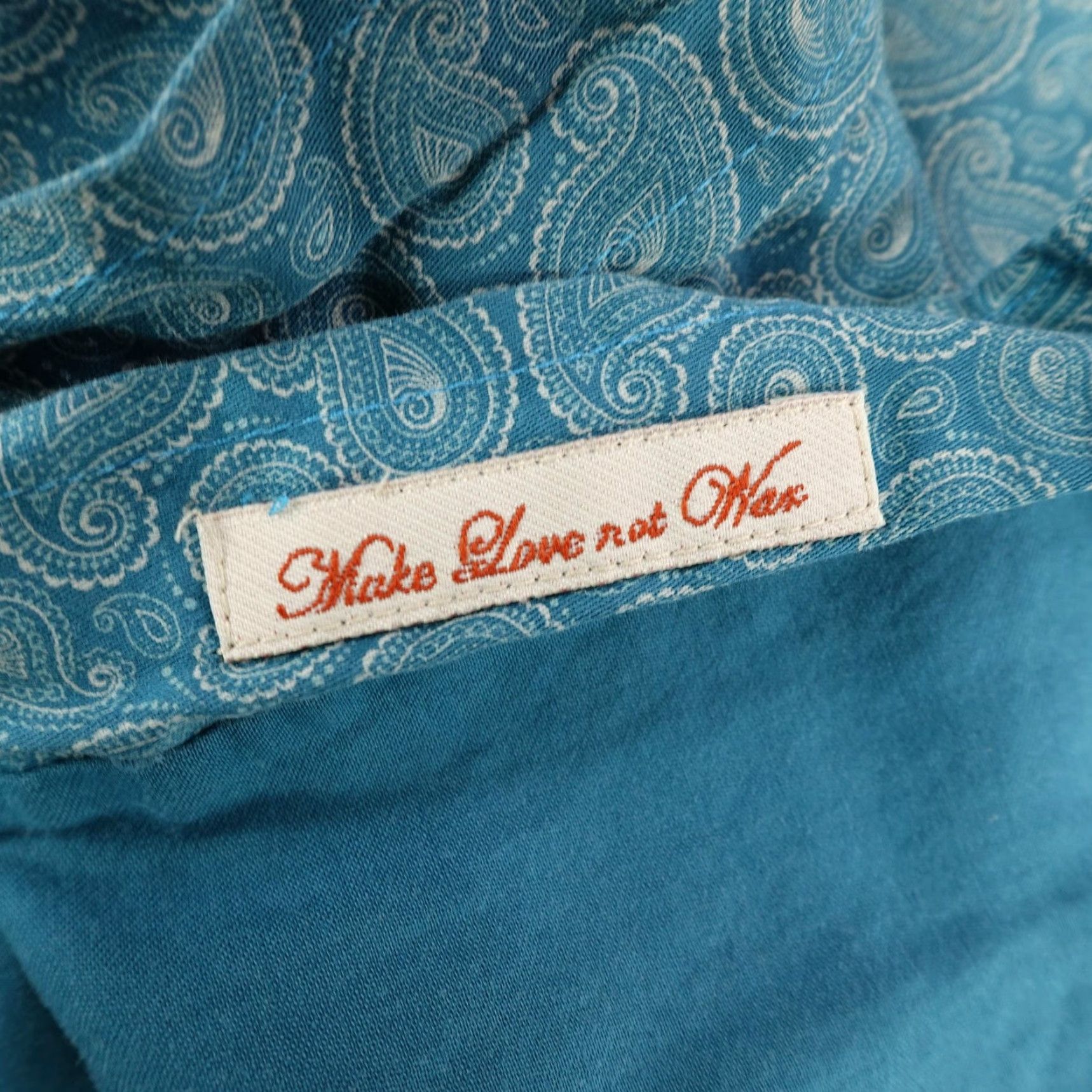 Paul Smith Paul Smith Shirt Mens XL Blue Teal Paisley Short Sleeve Button Up Size US XL / EU 56 / 4 - 5 Thumbnail