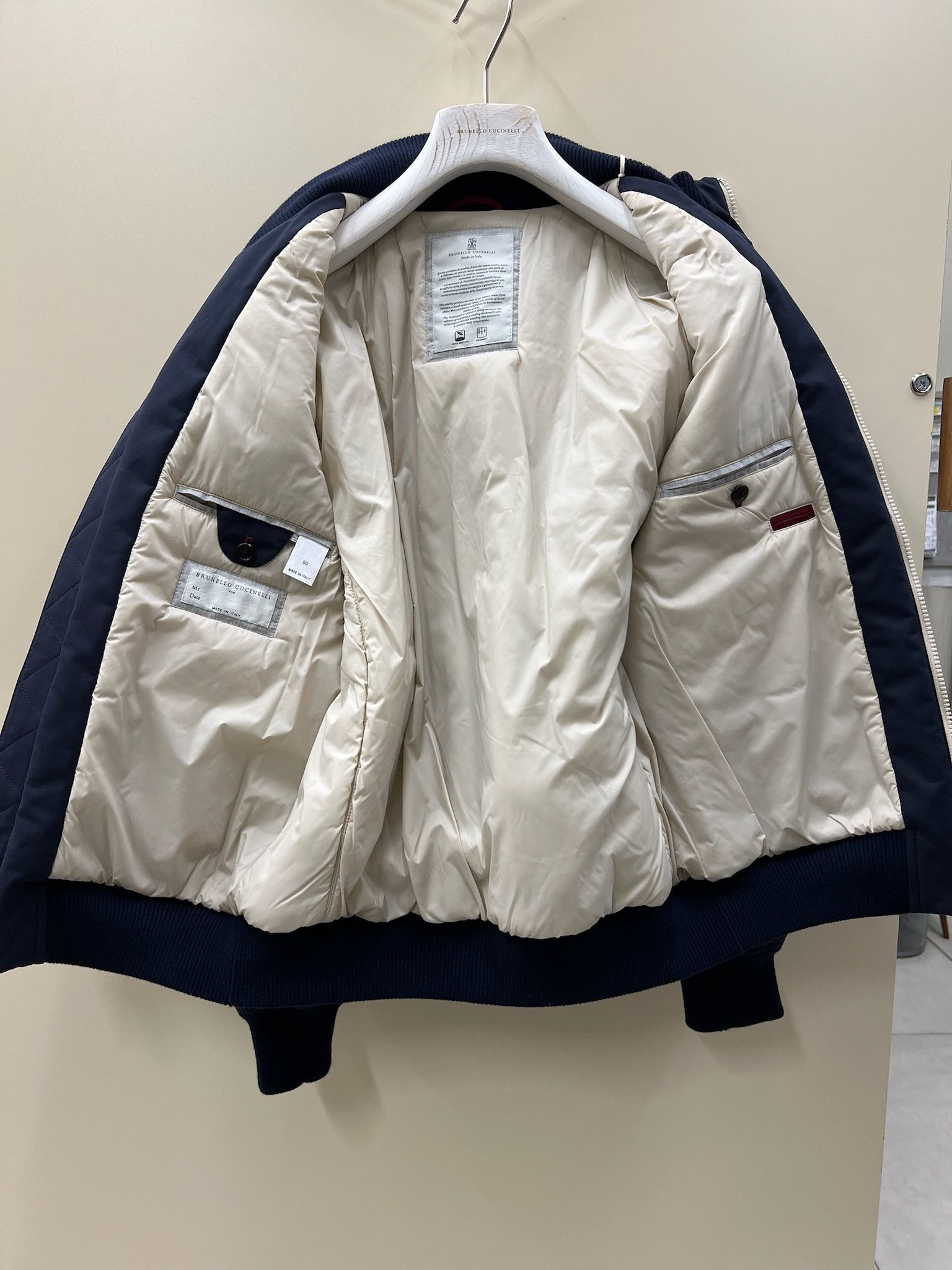 Brunello Cucinelli o1w1db10125 Padded Jacket in Blue Size US M / EU 48-50 / 2 - 2 Thumbnail