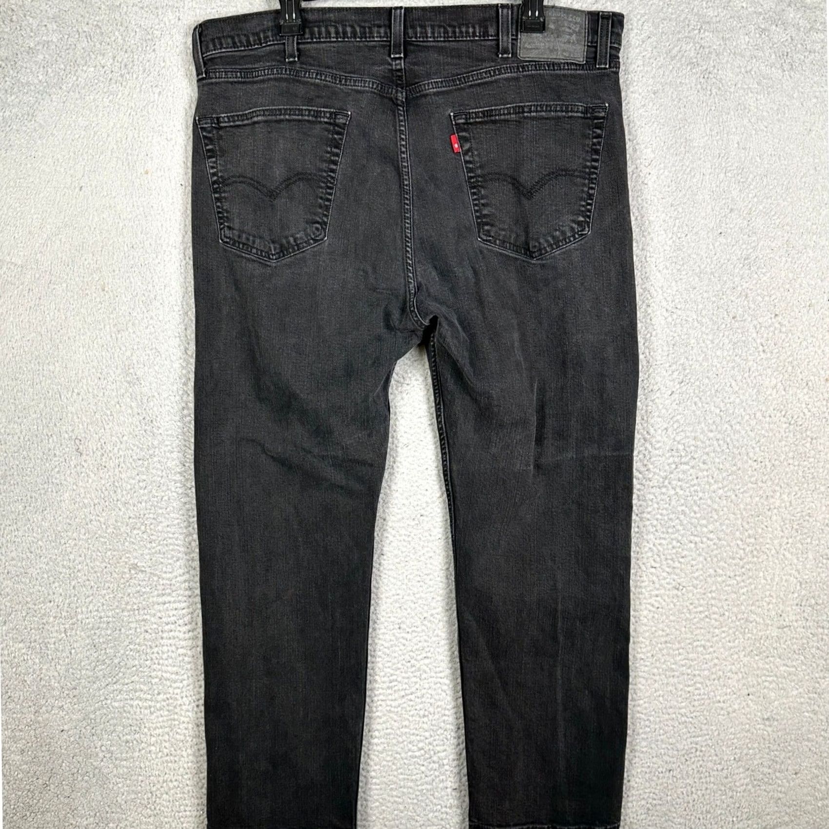 Levi's Levi's 505 Regular Fit Jeans Mens 40x30 Faded Black Stretch Denim Straight Leg Regular Rise NA Zip Button Size US 40 / EU 56 - 2 Thumbnail
