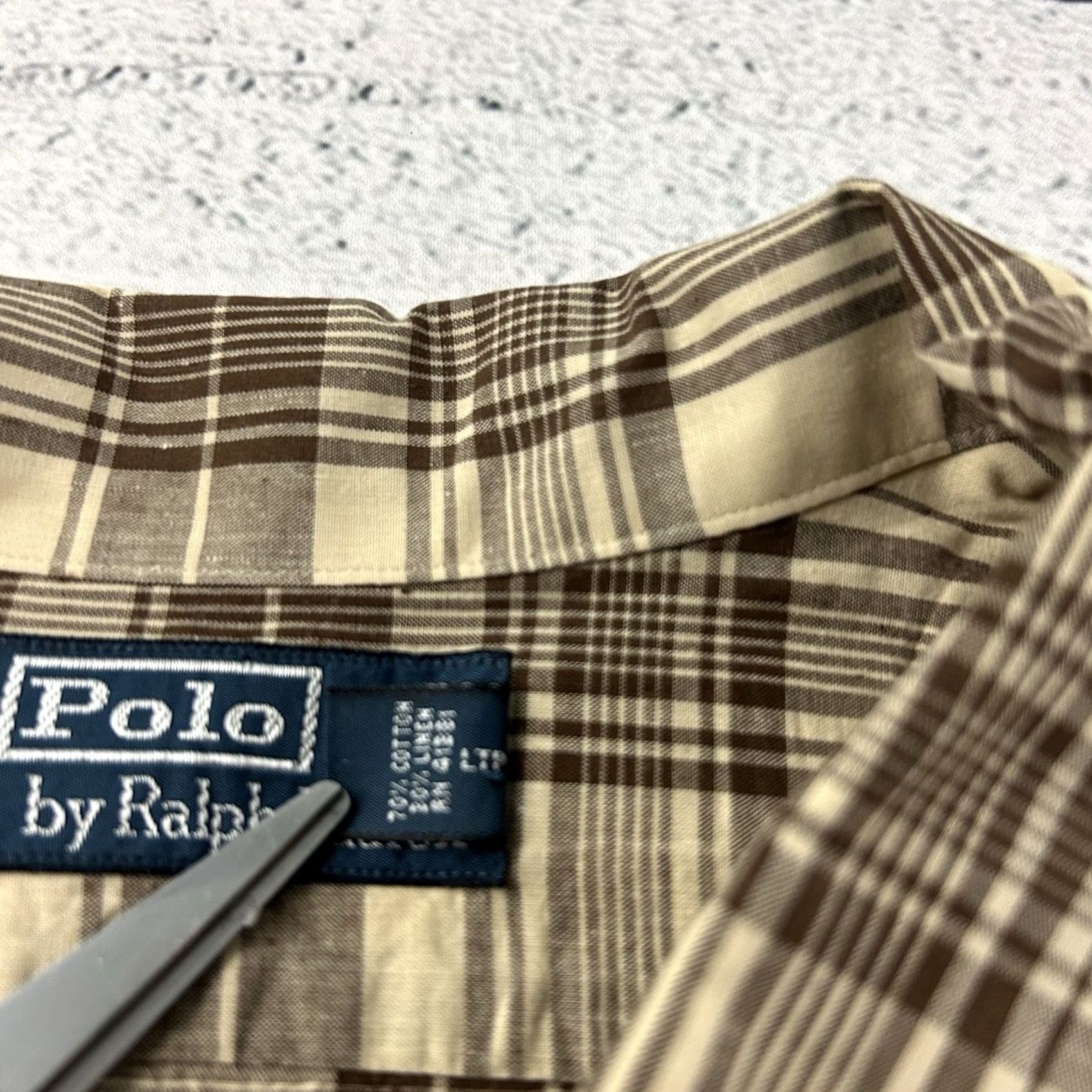 Polo Ralph Lauren Polo Ralph Lauren Shirt Mens 2XL Cotton Linen Short Sleeve Plaid Button Front Men Size US XXL / EU 58 / 5 - 3 Thumbnail