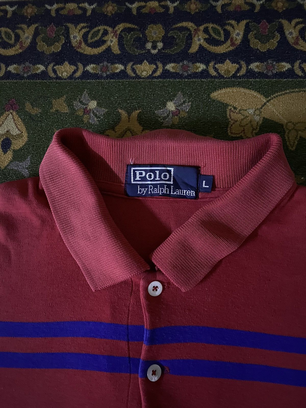 Polo Ralph Lauren 🔥Vintage Polo Ralph Lauren Golf Striped Long Sleeve Polo Size US M / EU 48-50 / 2 - 5 Thumbnail