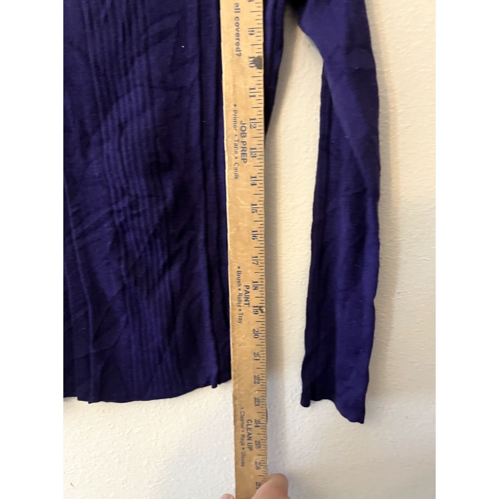 Vintage New York & Company Sweater Hoodie V-Neck Long Sleeve Purple S Womens Pullover Knit Winter Fall - 90s? Size S / US 4 / IT 40 - 4 Thumbnail