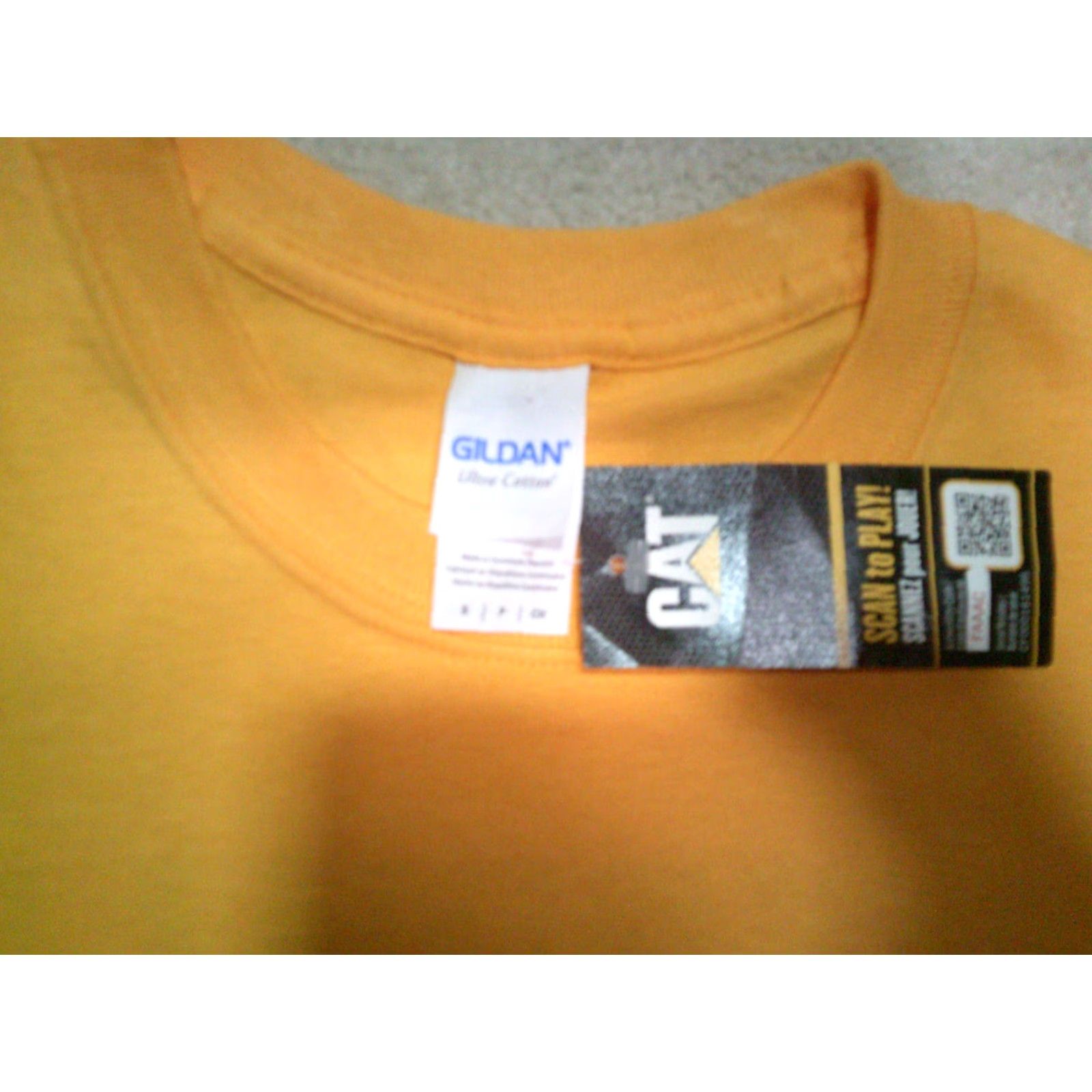 Vintage CAT Caterpillar T Shirt Mens Small Yellow Double Sided NWT Size US S / EU 44-46 / 1 - 5 Thumbnail