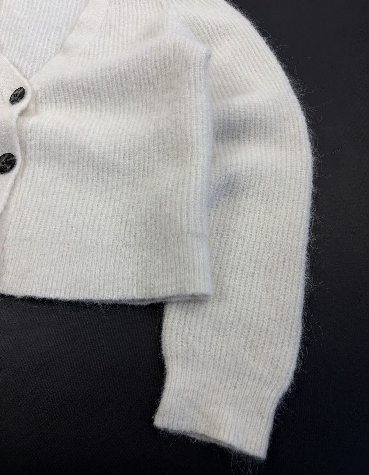 Ganni GANNI Alpaca Wool Knit Cardigan Cream Sweater Designer Size S / US 4 / IT 40 - 12 Thumbnail