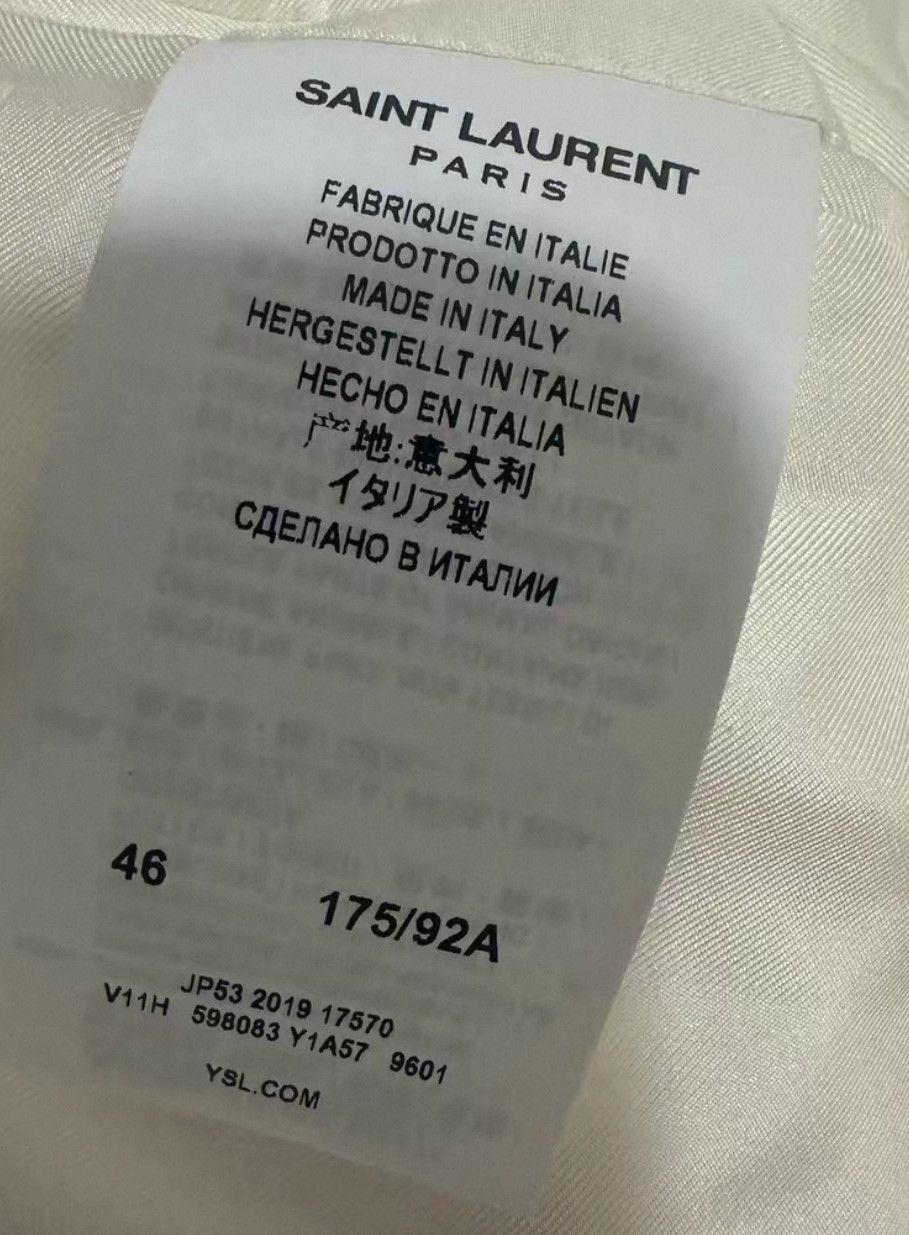 Saint Laurent Paris Saint Laurent Paris Double-breasted, white suit jacket Size US S / EU 44-46 / 1 - 7 Thumbnail