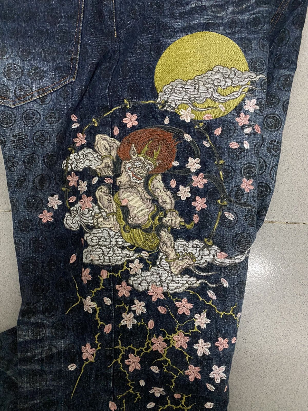 Vintage vintage The Japanese Tradition Embroided Denim Jeans Size US 38 / EU 54 - 10 Thumbnail