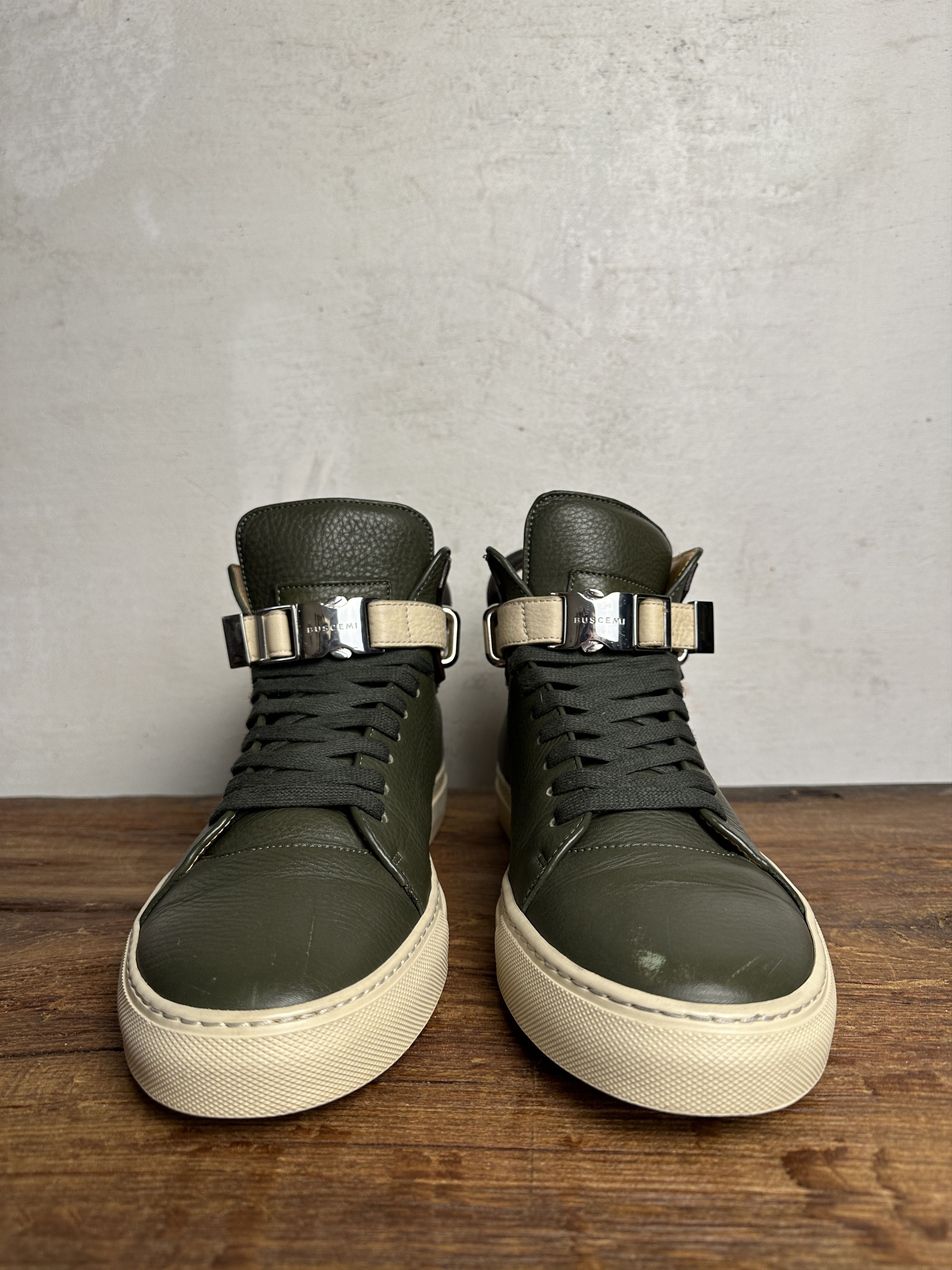 Buscemi BUSCEMI 100MM Alce High Top Sneakers Trio Leather Size US 12 / EU 45 - 5 Thumbnail