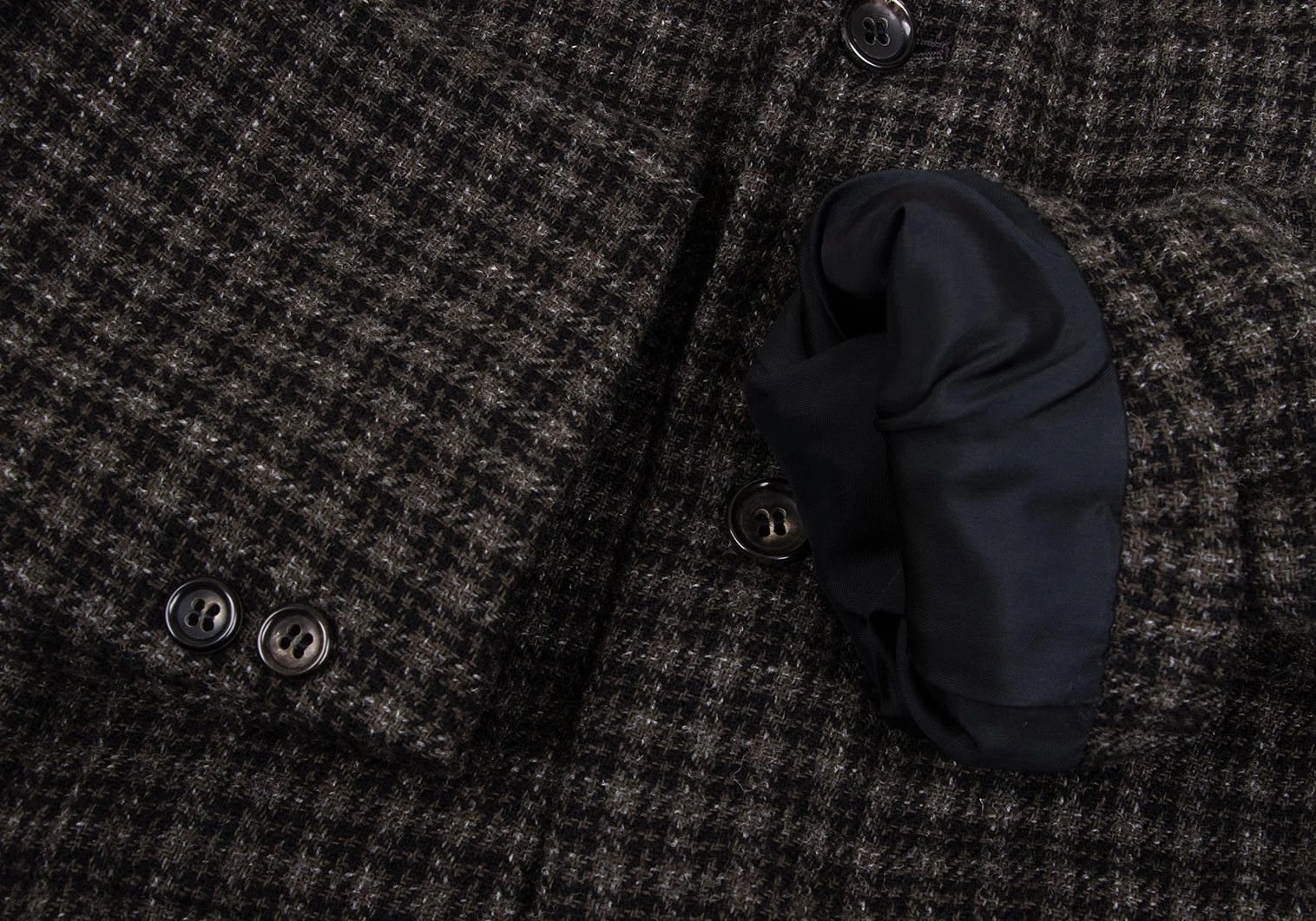 Comme des Garcons Homme Plus Wool Check T Gathered Jacket Black Brown Size S Size US S / EU 44-46 / 1 - 6 Thumbnail