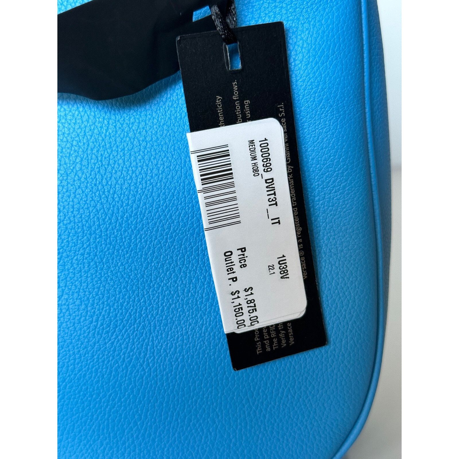 Versace Versace Medusa Head Leather Blue Medium Hobo Bag 1000699 Size ONE SIZE - 17 Thumbnail